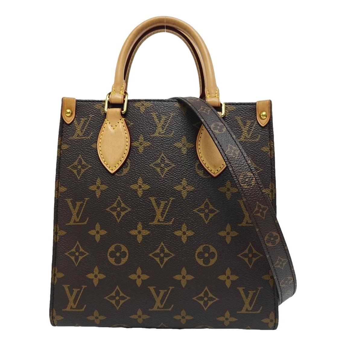 Plat leather handbag