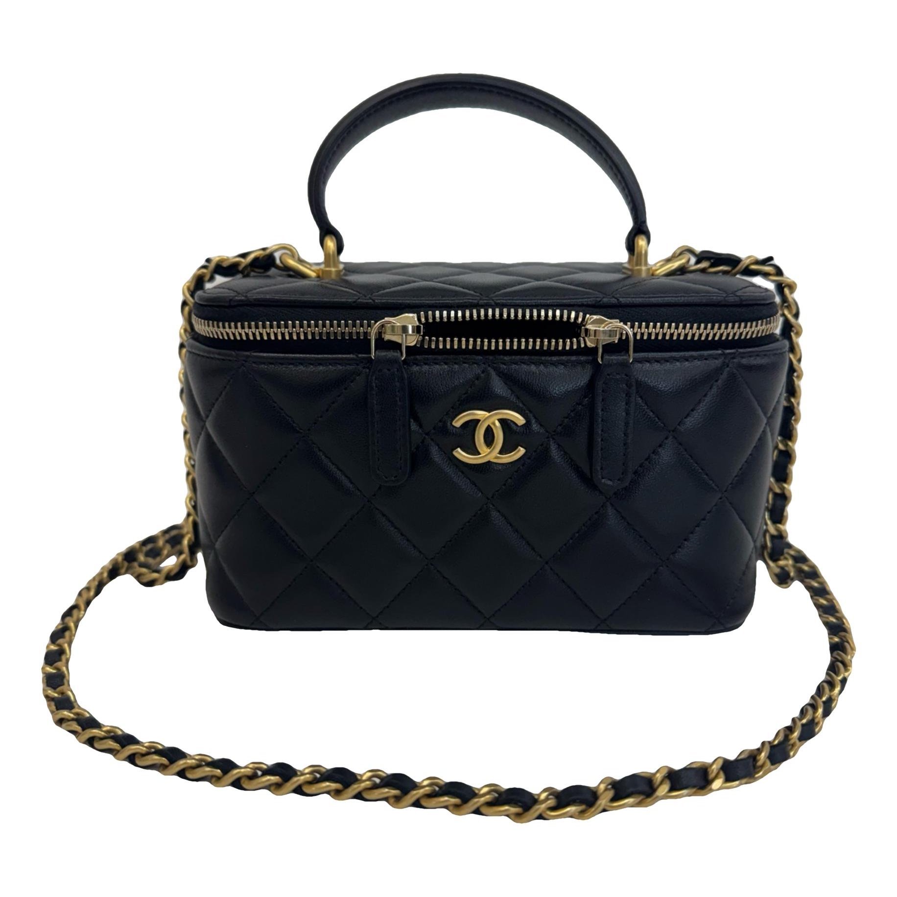 Vanity leather handbag