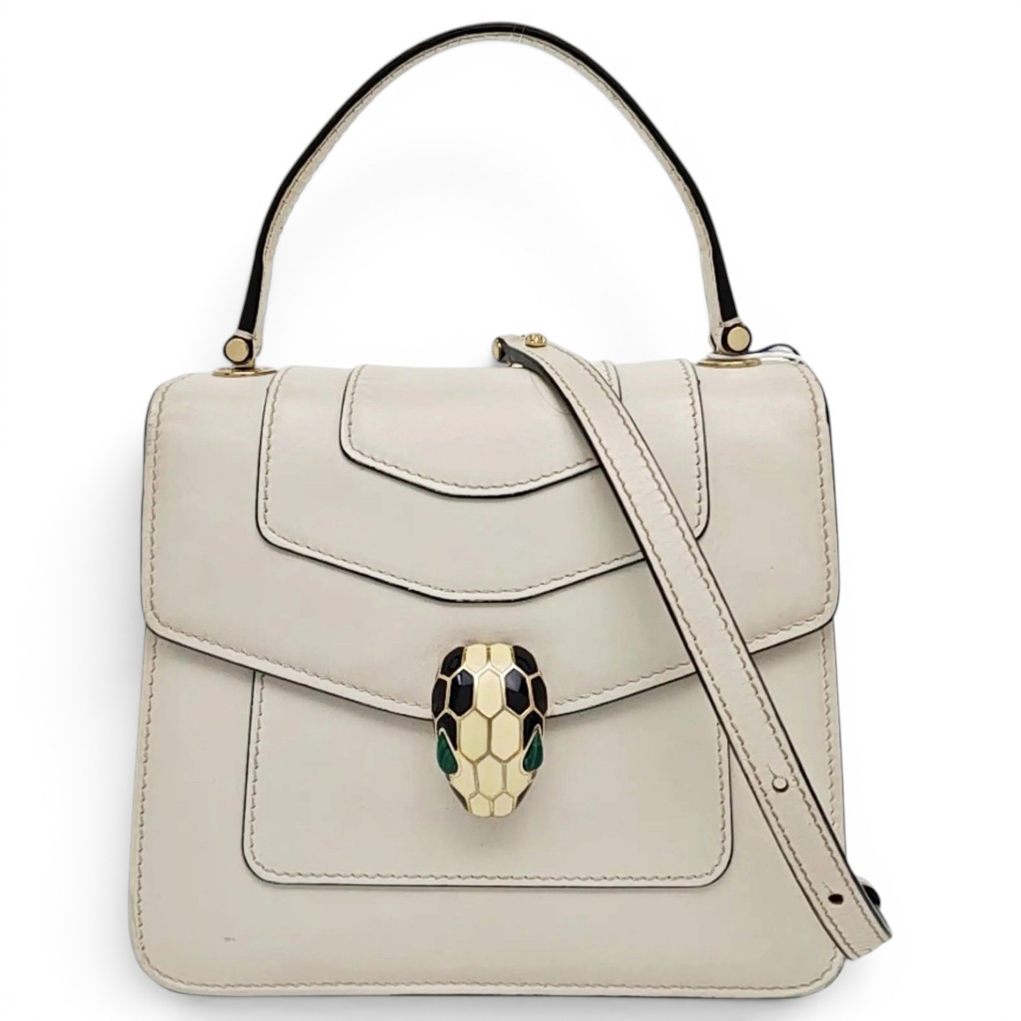 Serpenti leather handbag