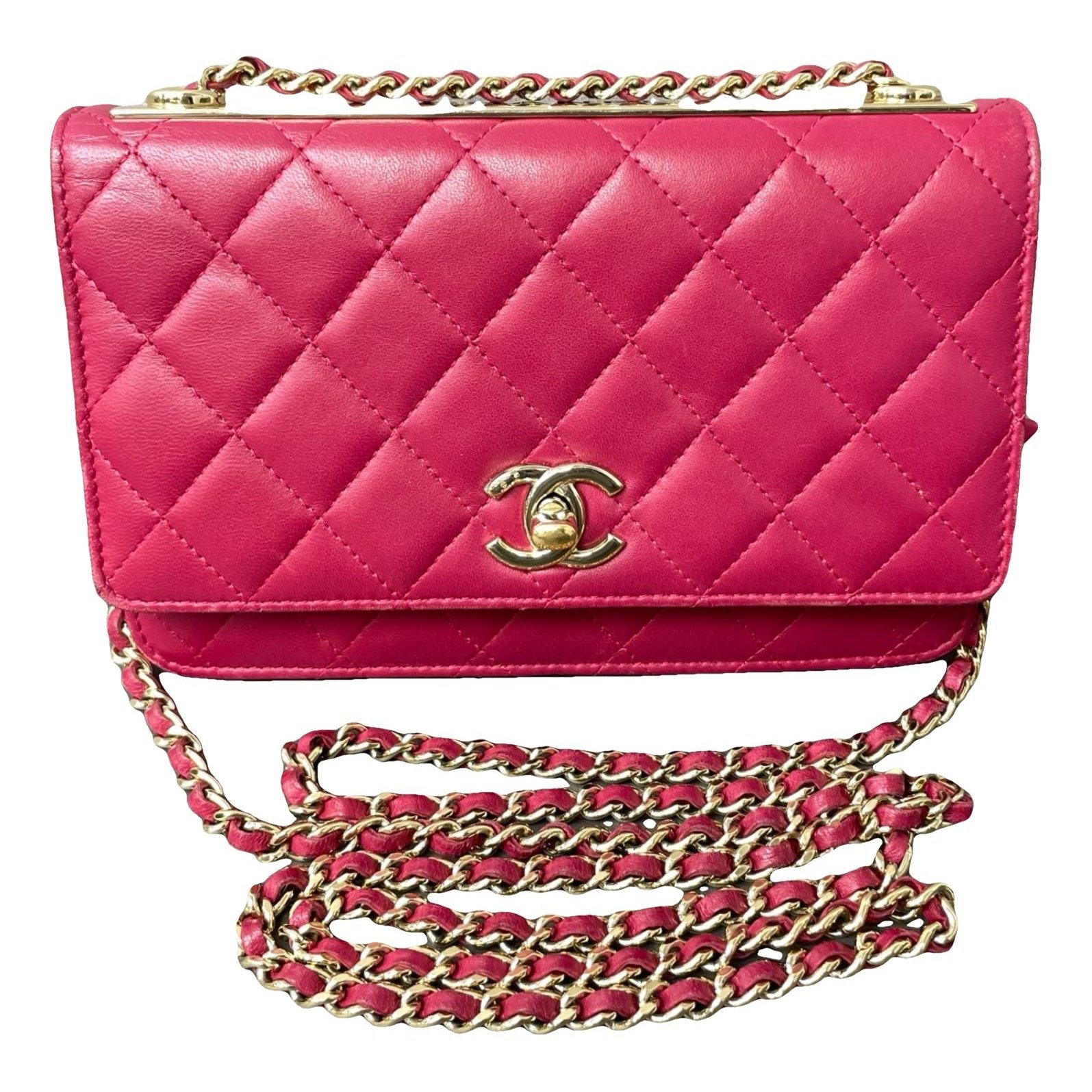 Trendy CC Wallet on Chain leather crossbody bag