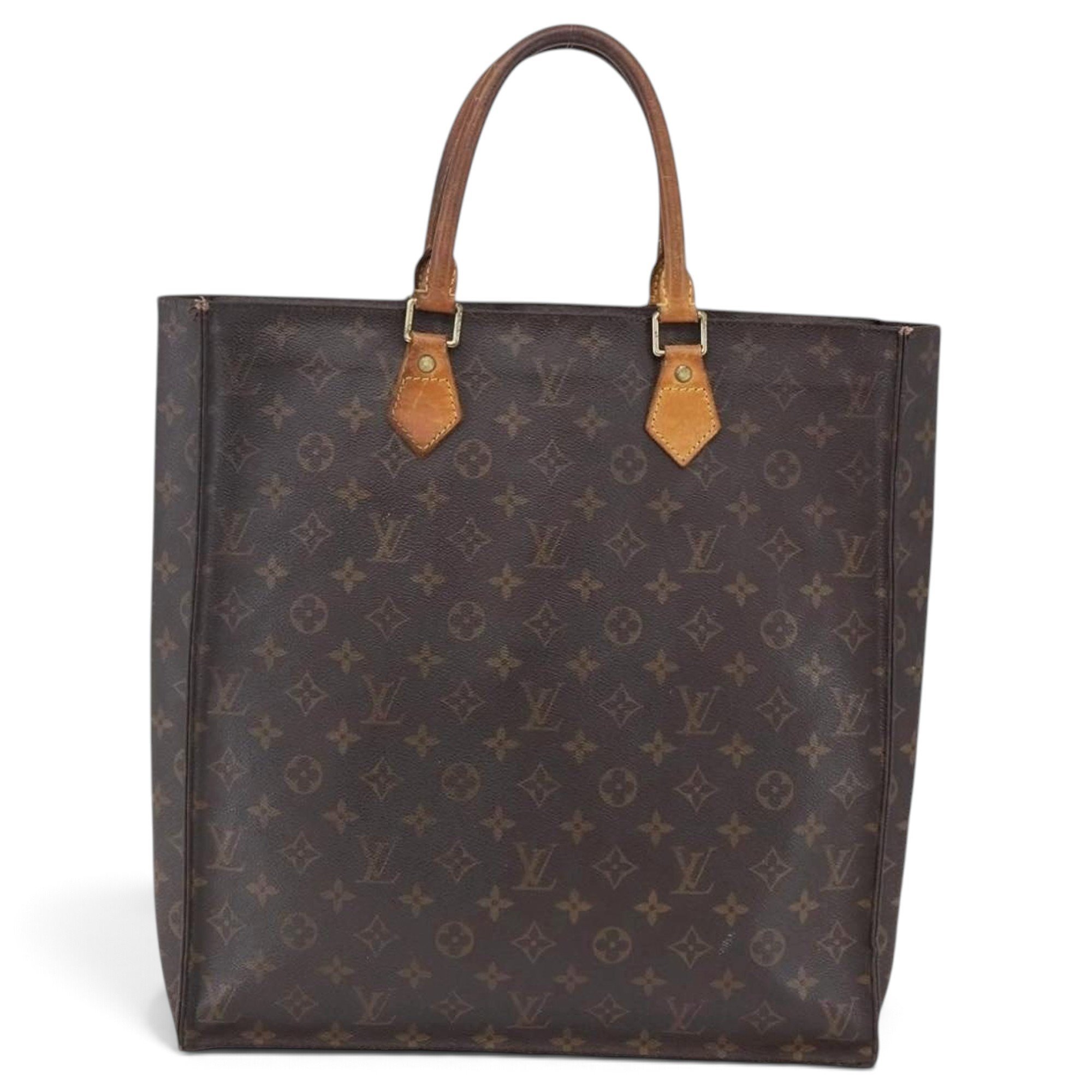 Plat leather handbag