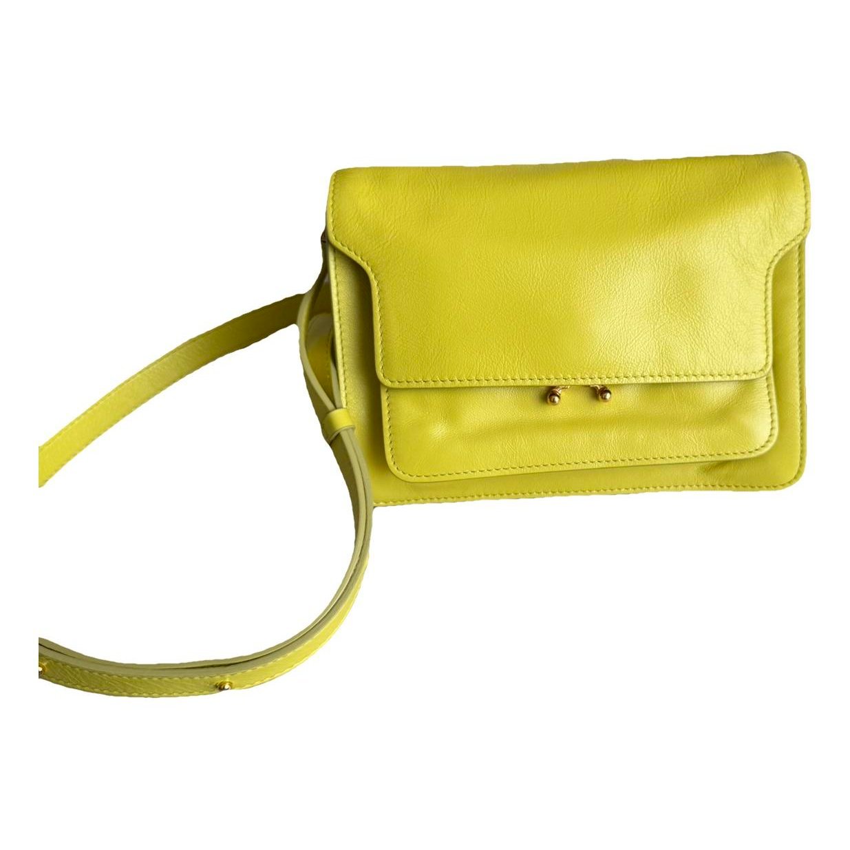 Trunk leather crossbody bag
