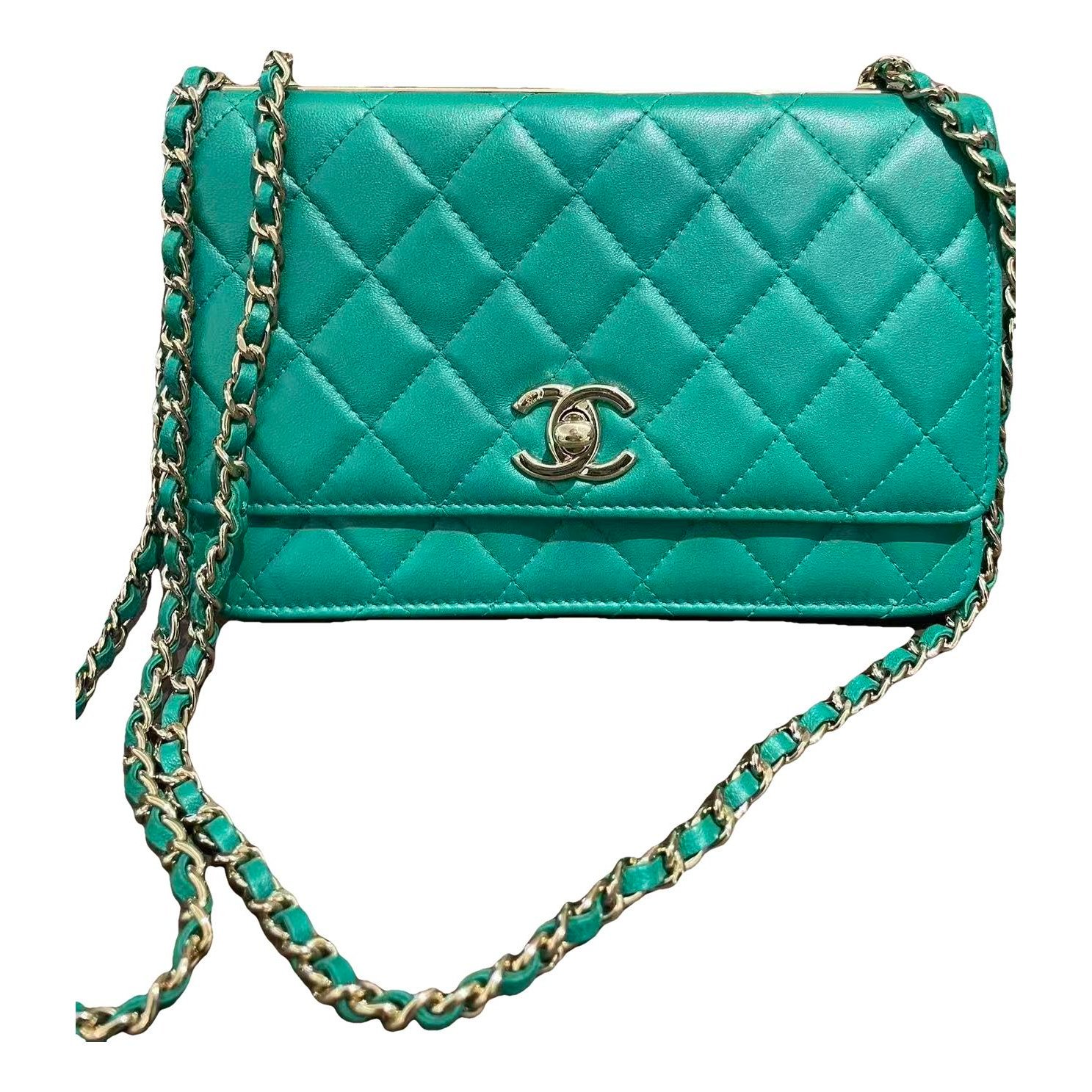 Trendy CC Wallet on Chain leather crossbody bag