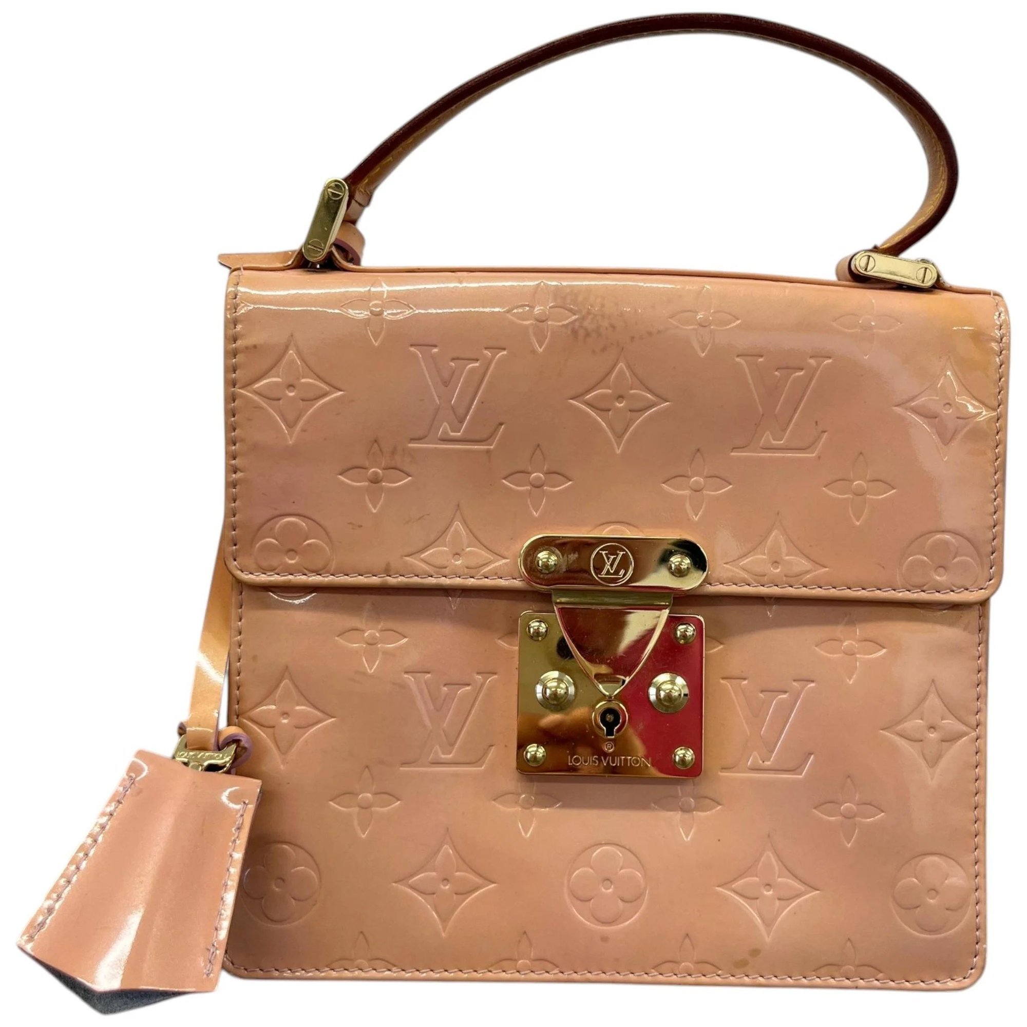 Patent leather handbag