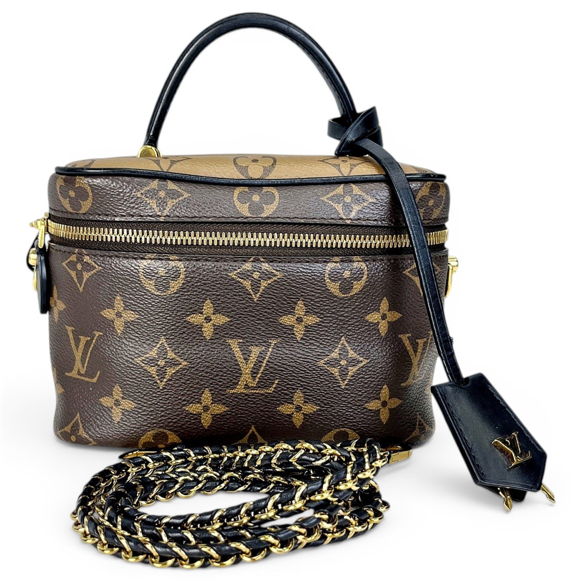 Vanity leather handbag