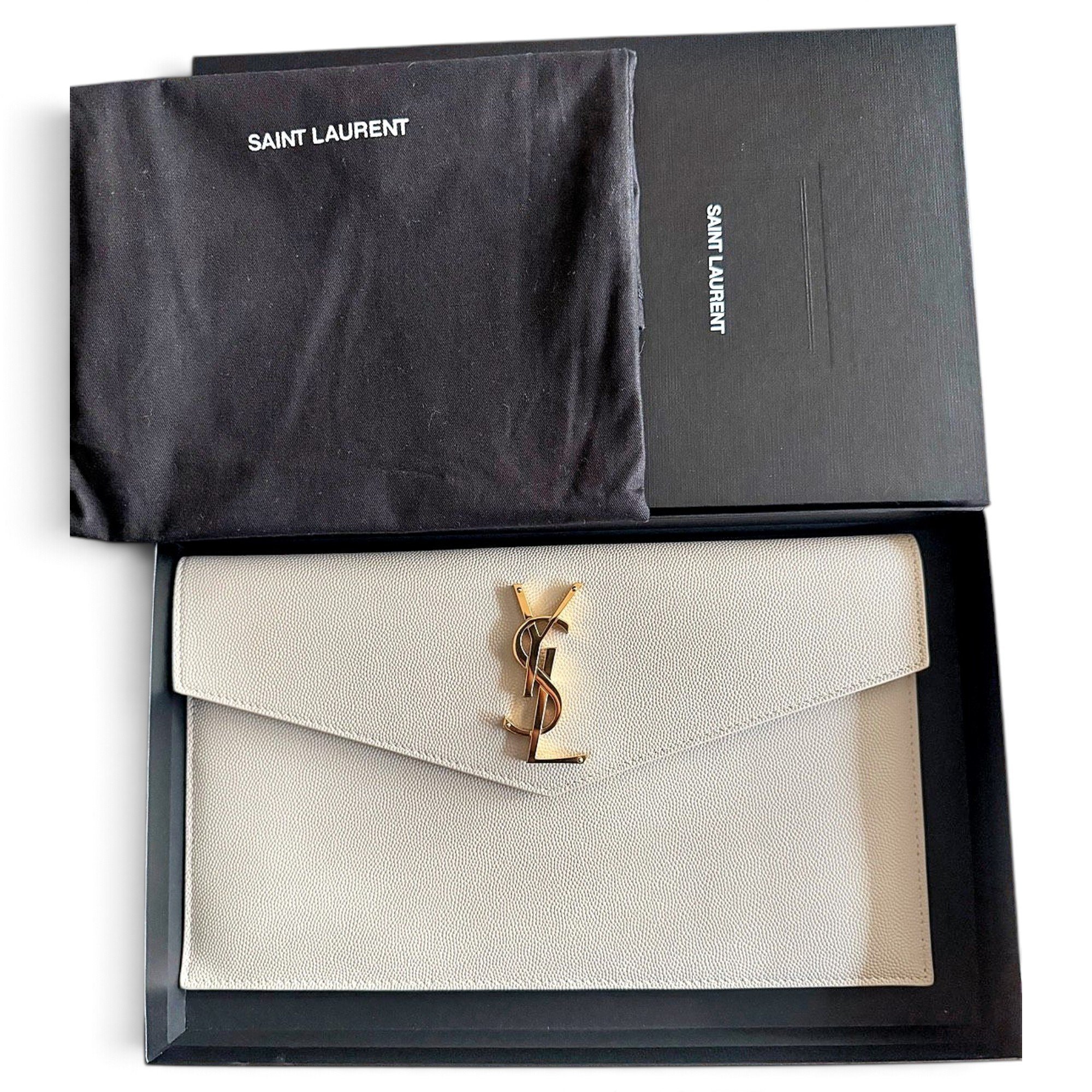 Uptown leather clutch bag