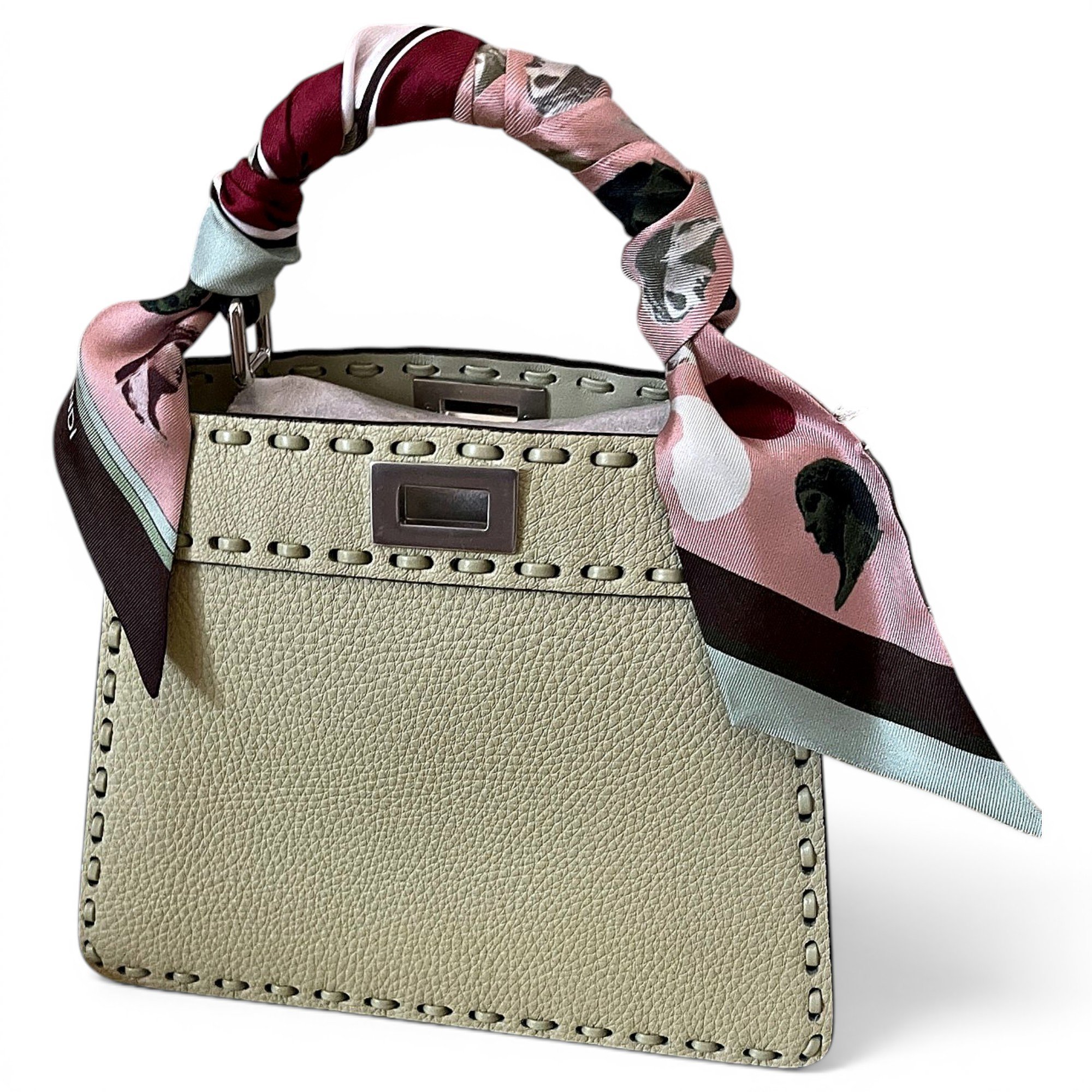 Peekaboo leather handbag