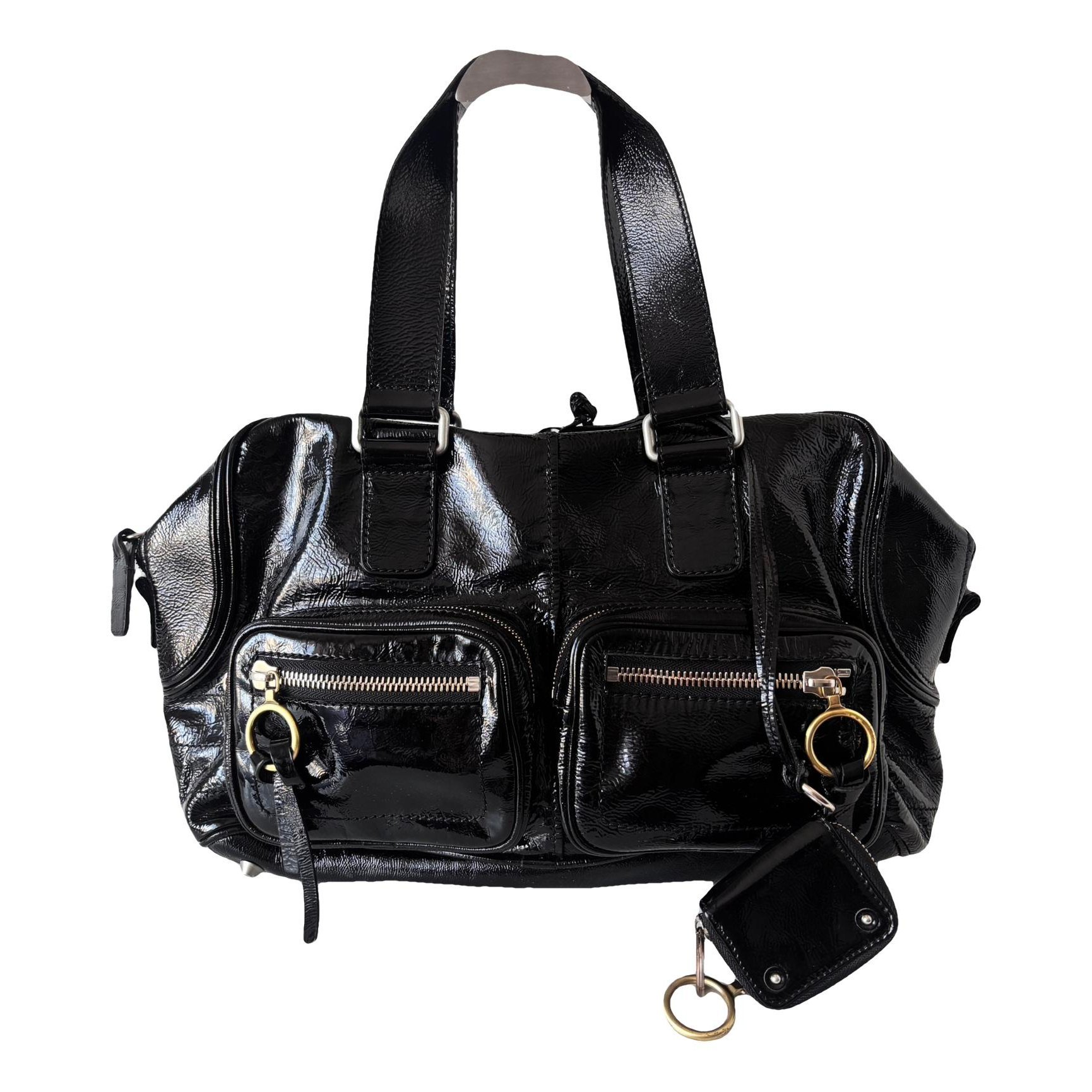 Patent leather handbag