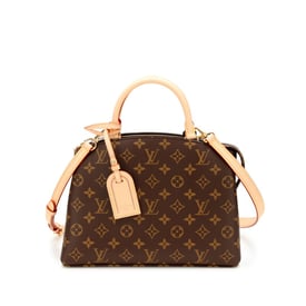 Louis Vuitton Ebene Monogram Coated Canvas Petit Palais Gold Hardware, 2021-2022