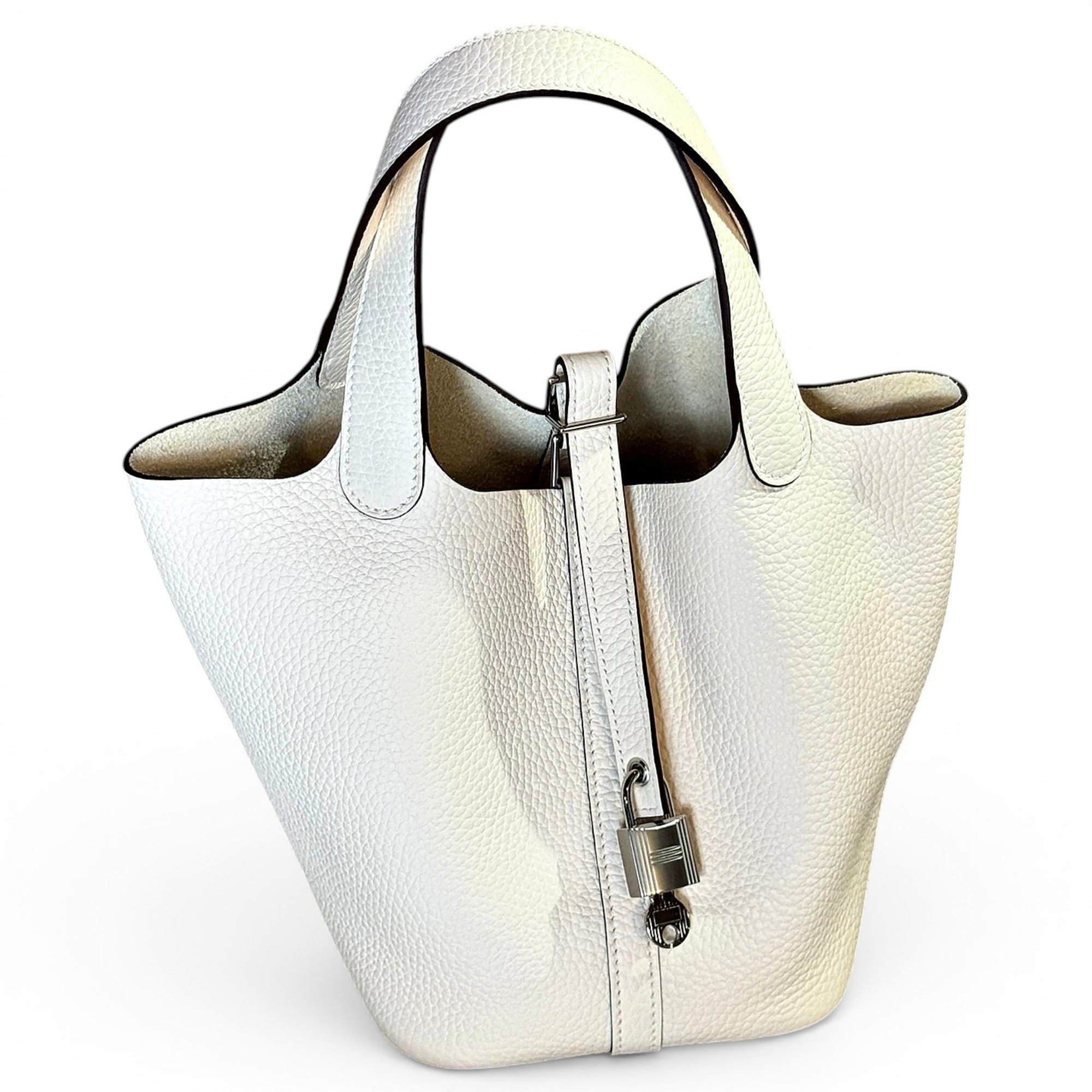 Picotin leather tote
