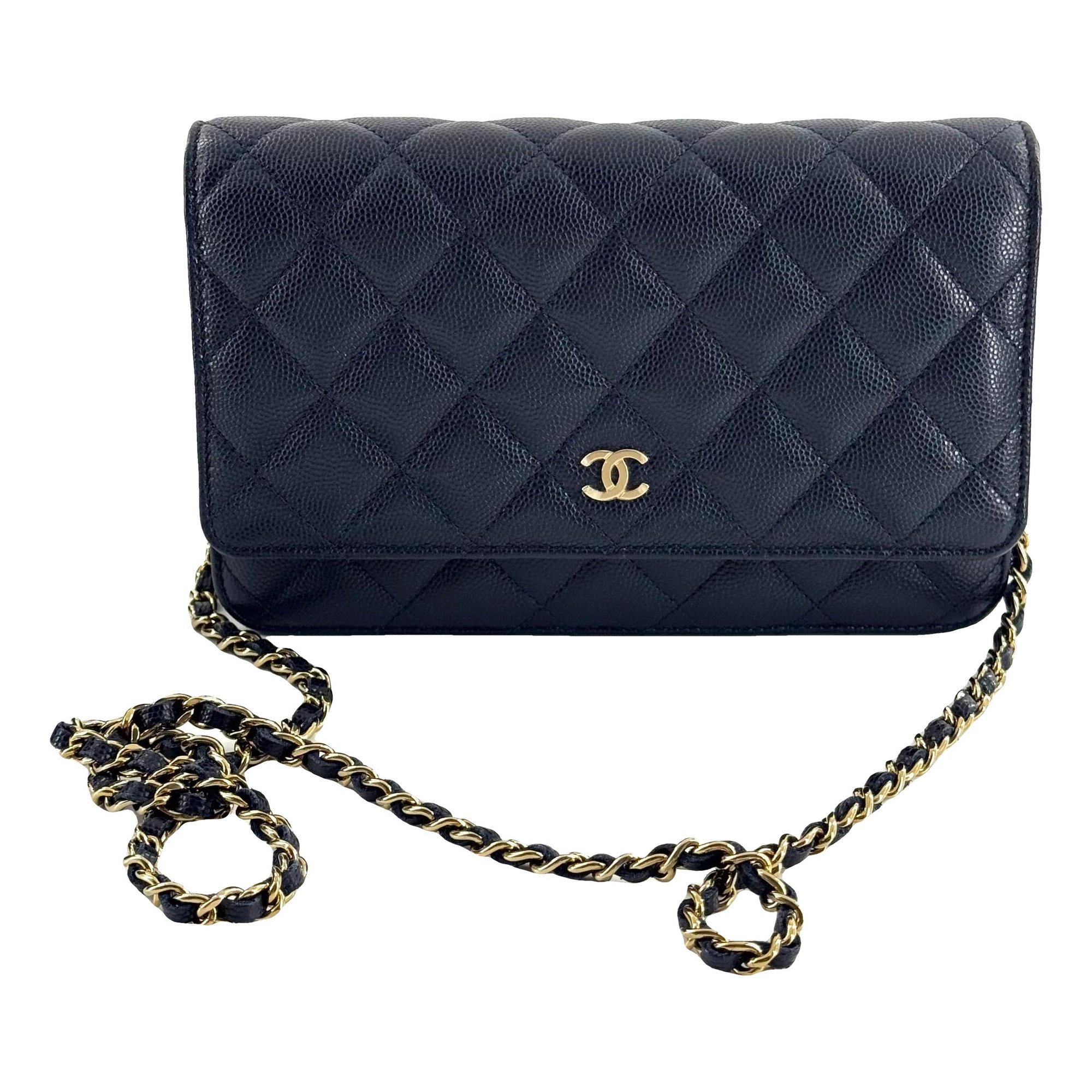 Wallet On Chain leather mini bag
