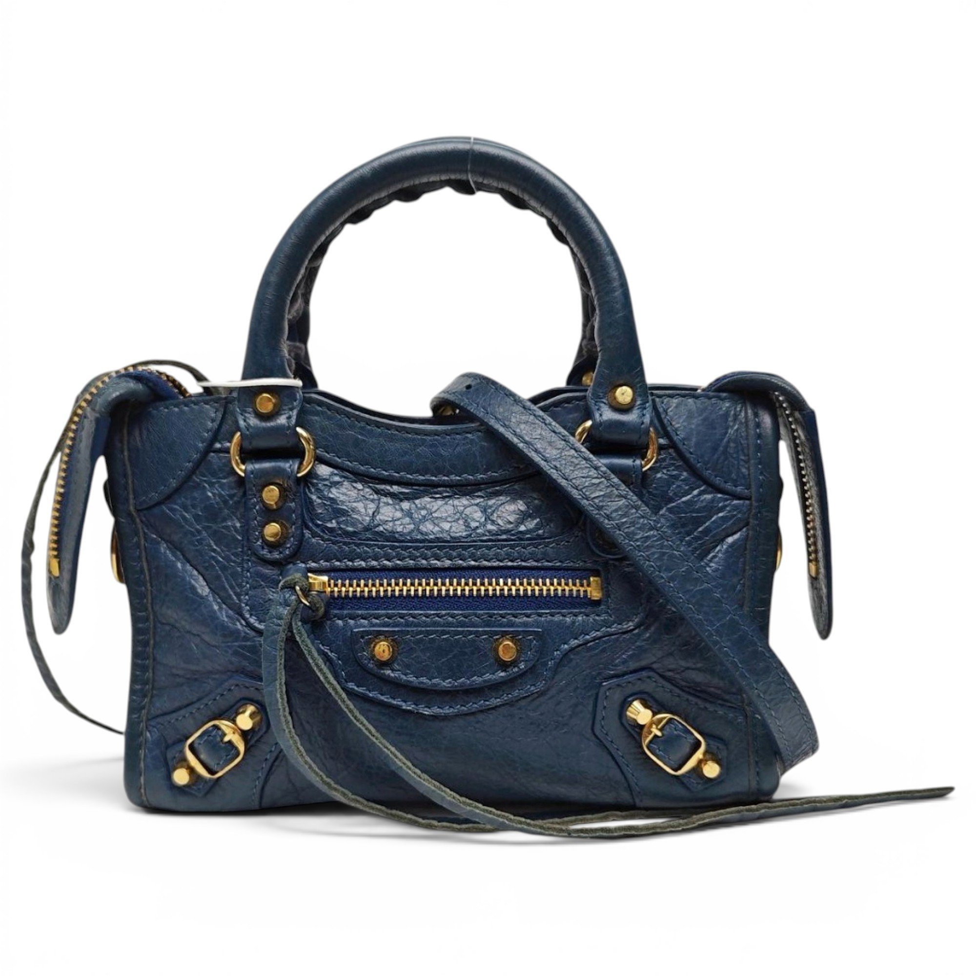 City leather handbag