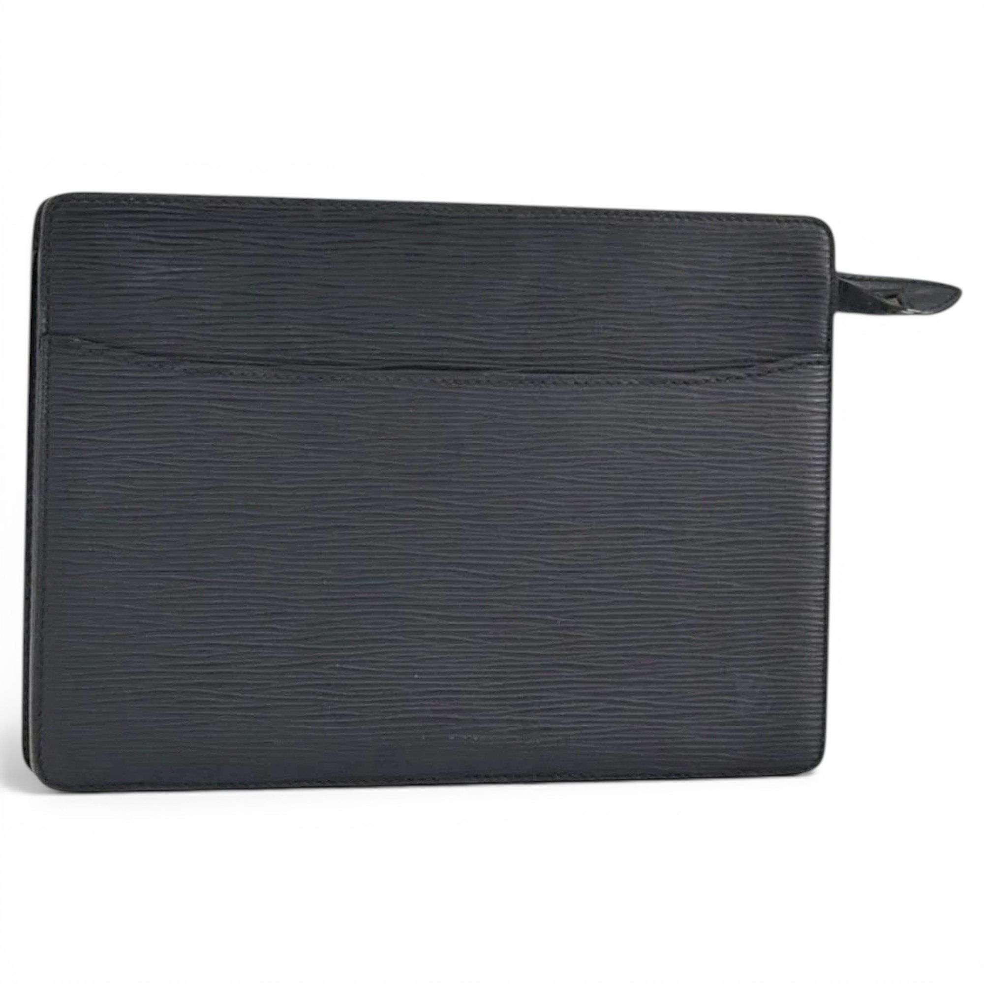 Leather clutch bag