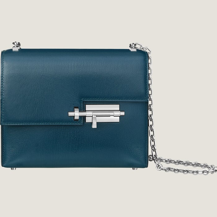 Deep Blue Verrou Chaine Mini Bag