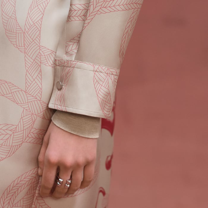 Beige Avoine "Palefroi Remix" Shirt Dress