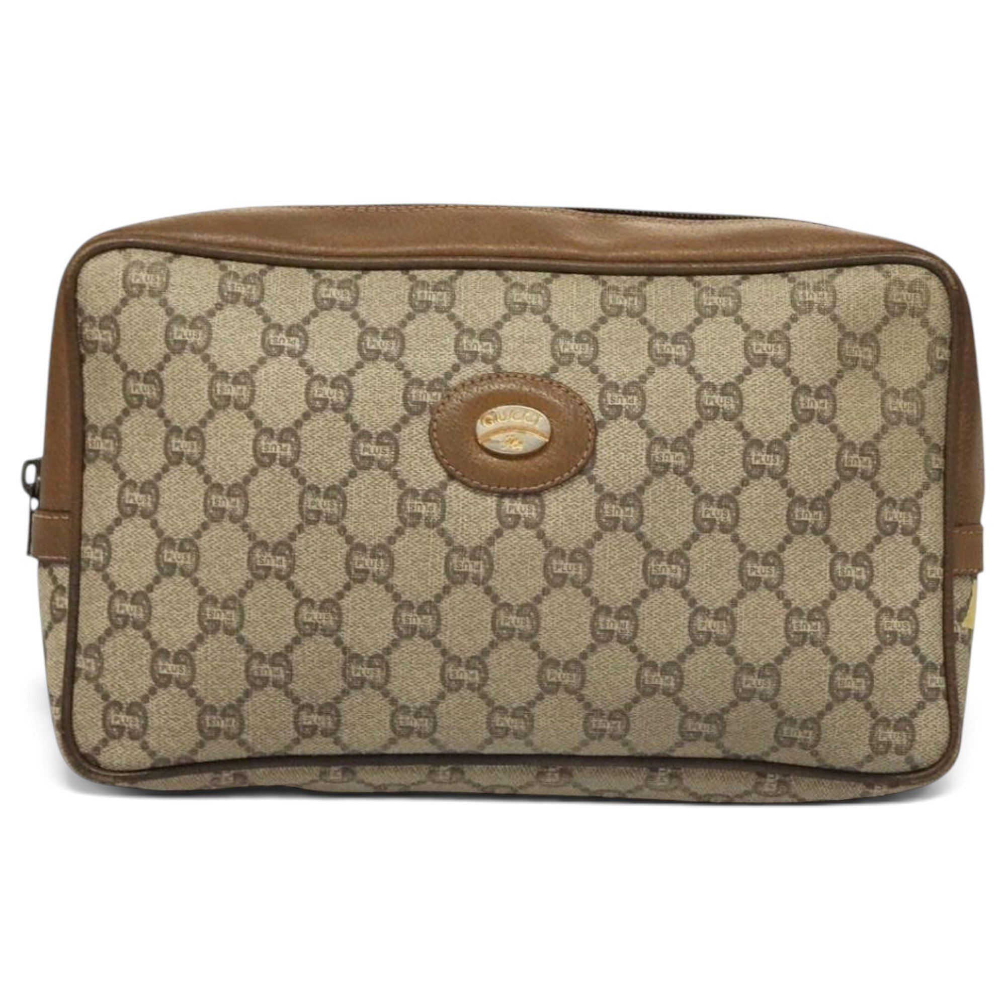 Leather clutch bag