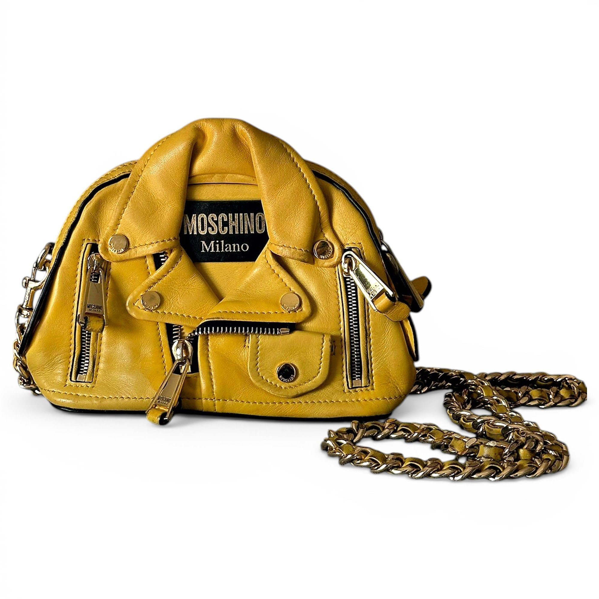 Moschino Biker leather crossbody bag