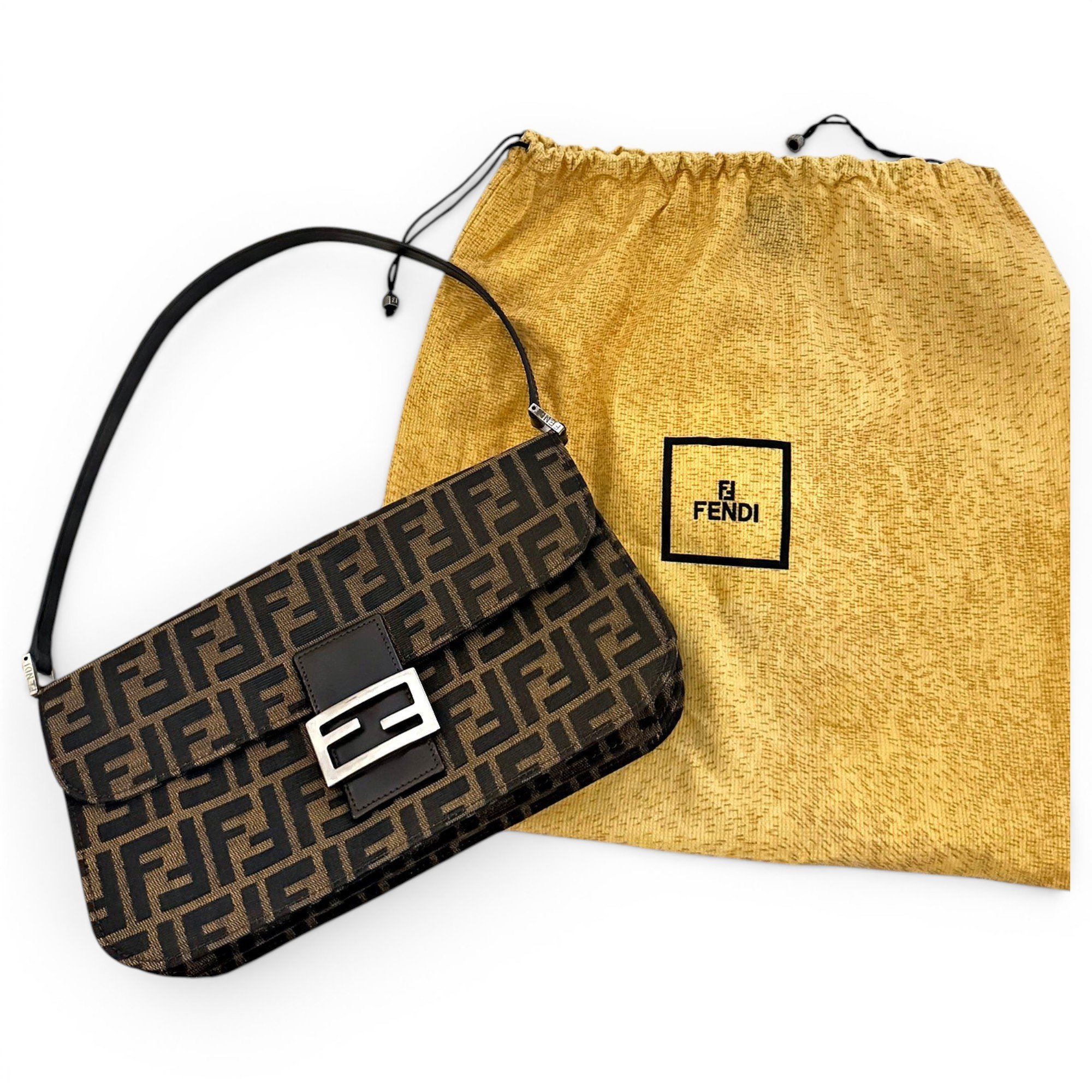 Baguette leather clutch bag