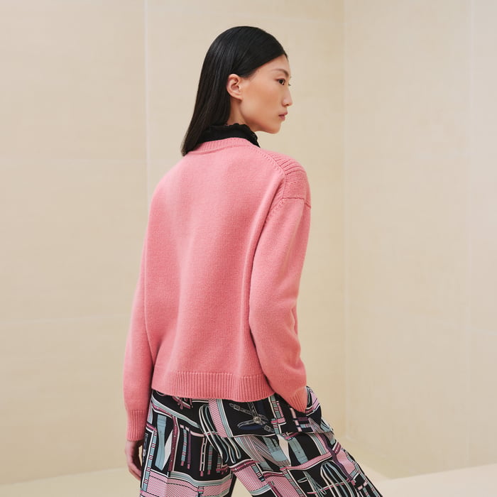 Rose Incarnat Cashmere Long-sleeve Sweater