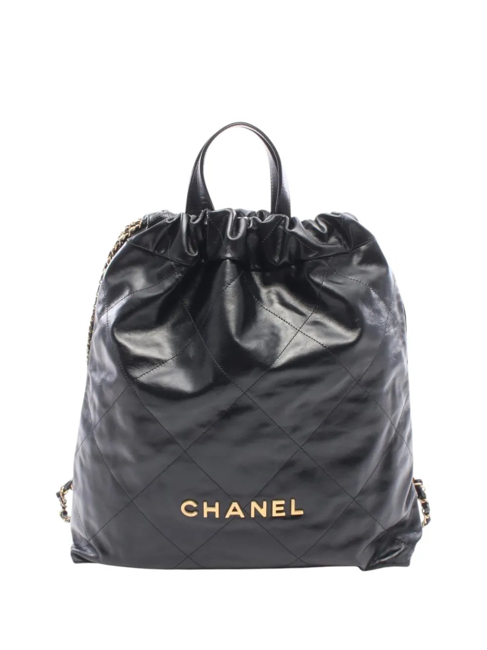 2021-2026 Large Quilted Shiny Calfskin 22 backpack