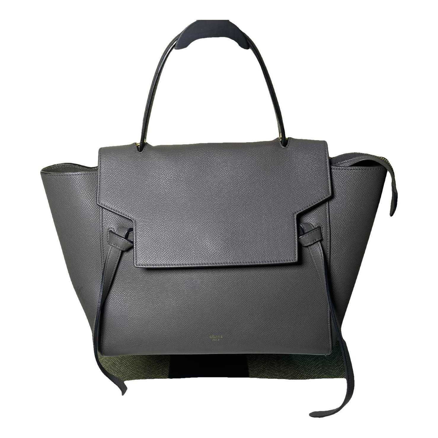 Belt leather handbag