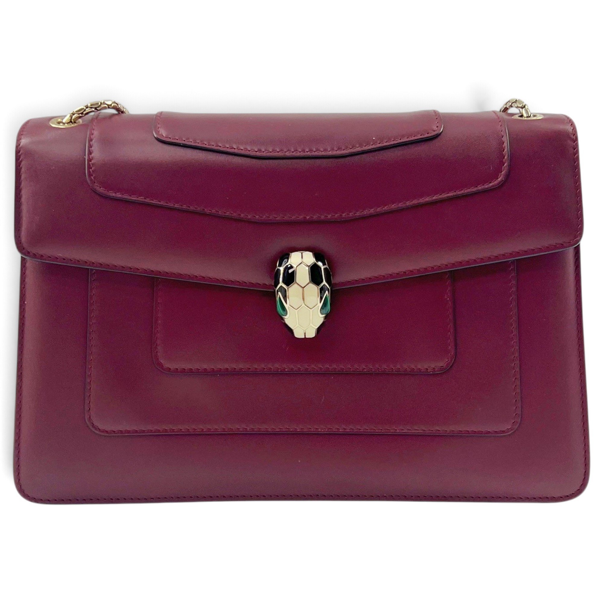 Serpenti leather handbag