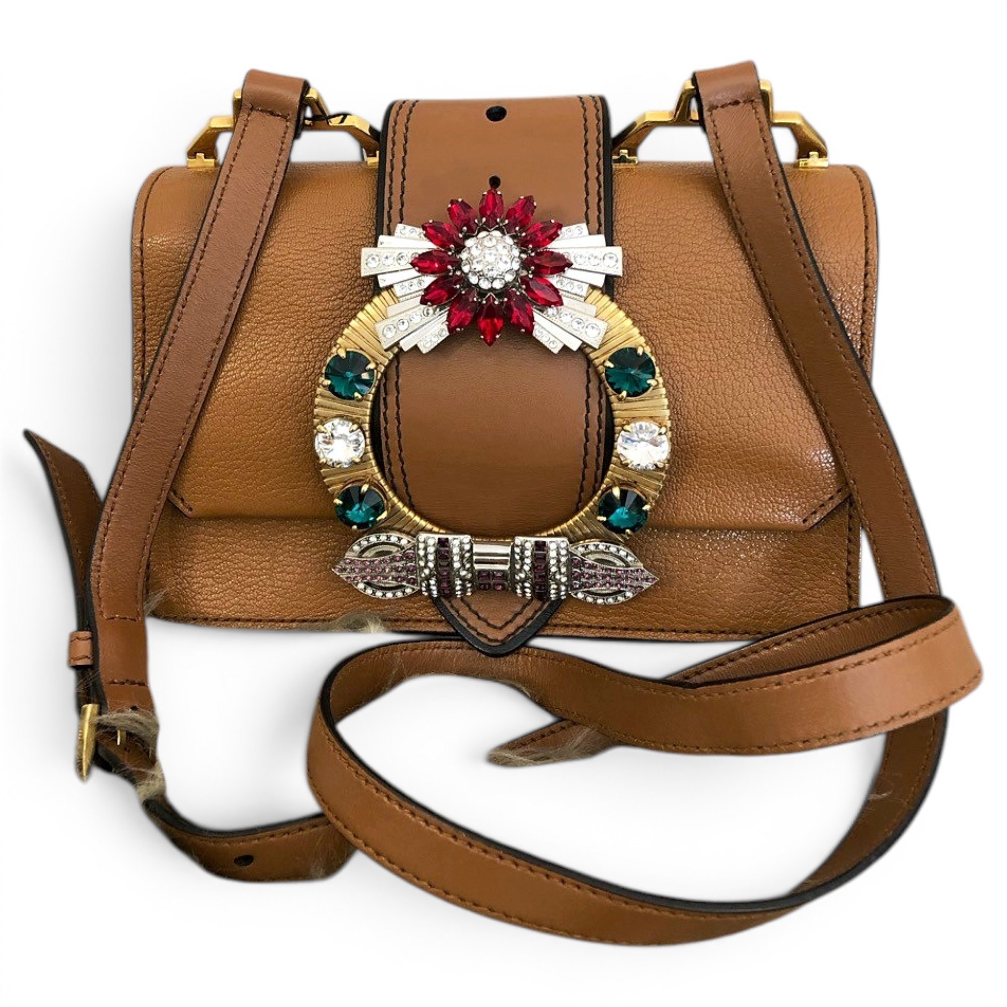 Miu Lady leather handbag