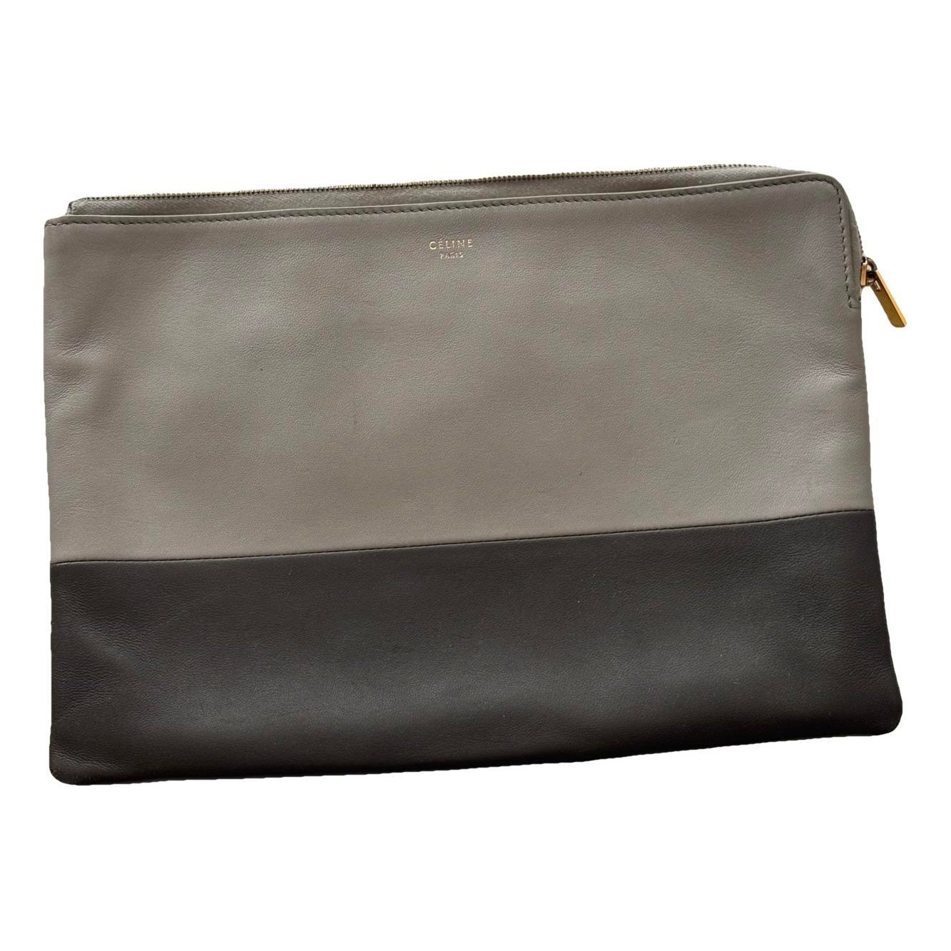 Leather clutch bag