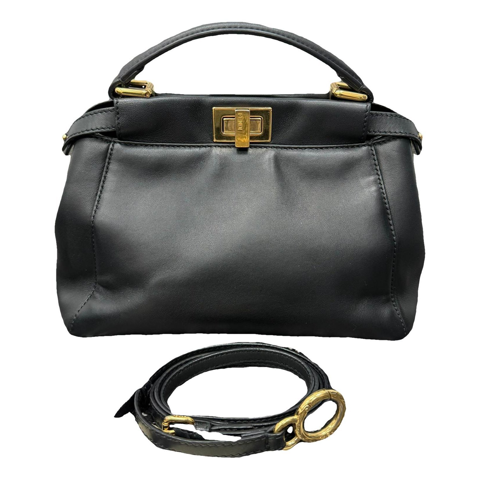 Peekaboo leather handbag