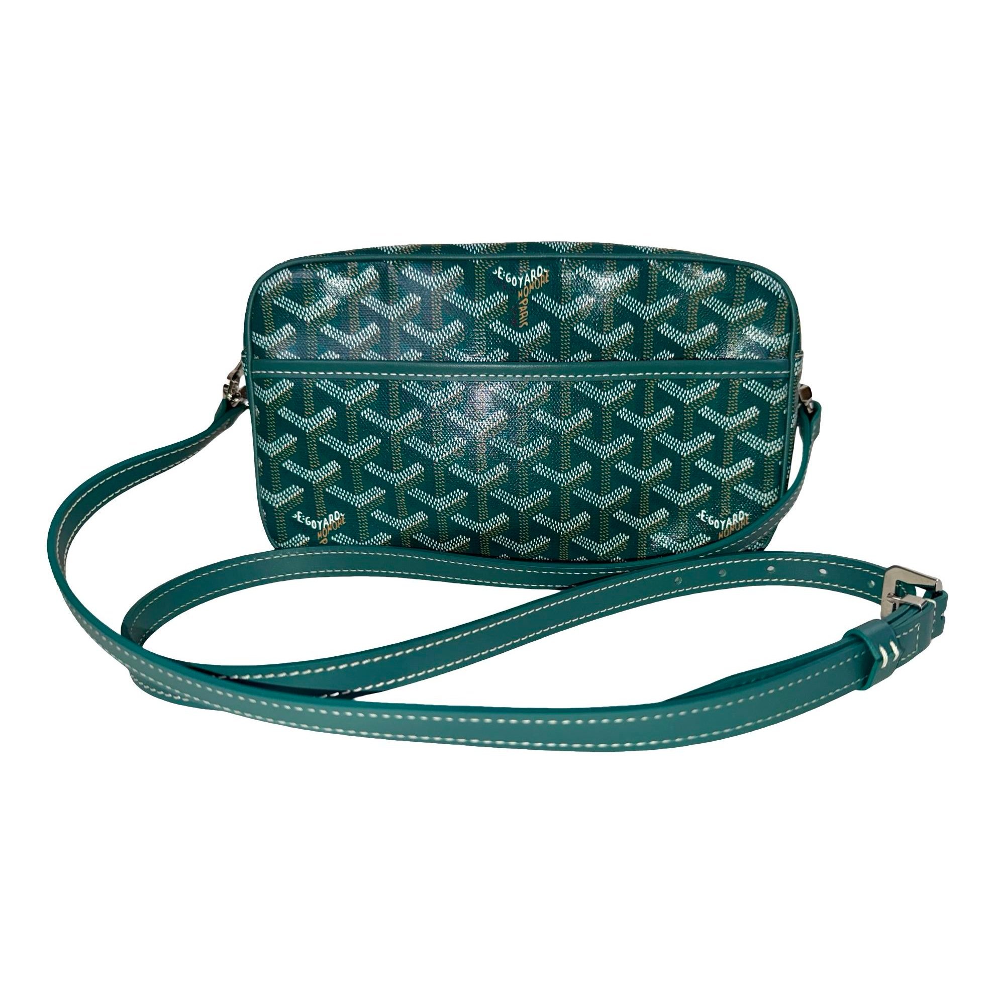 Cap vert leather crossbody bag