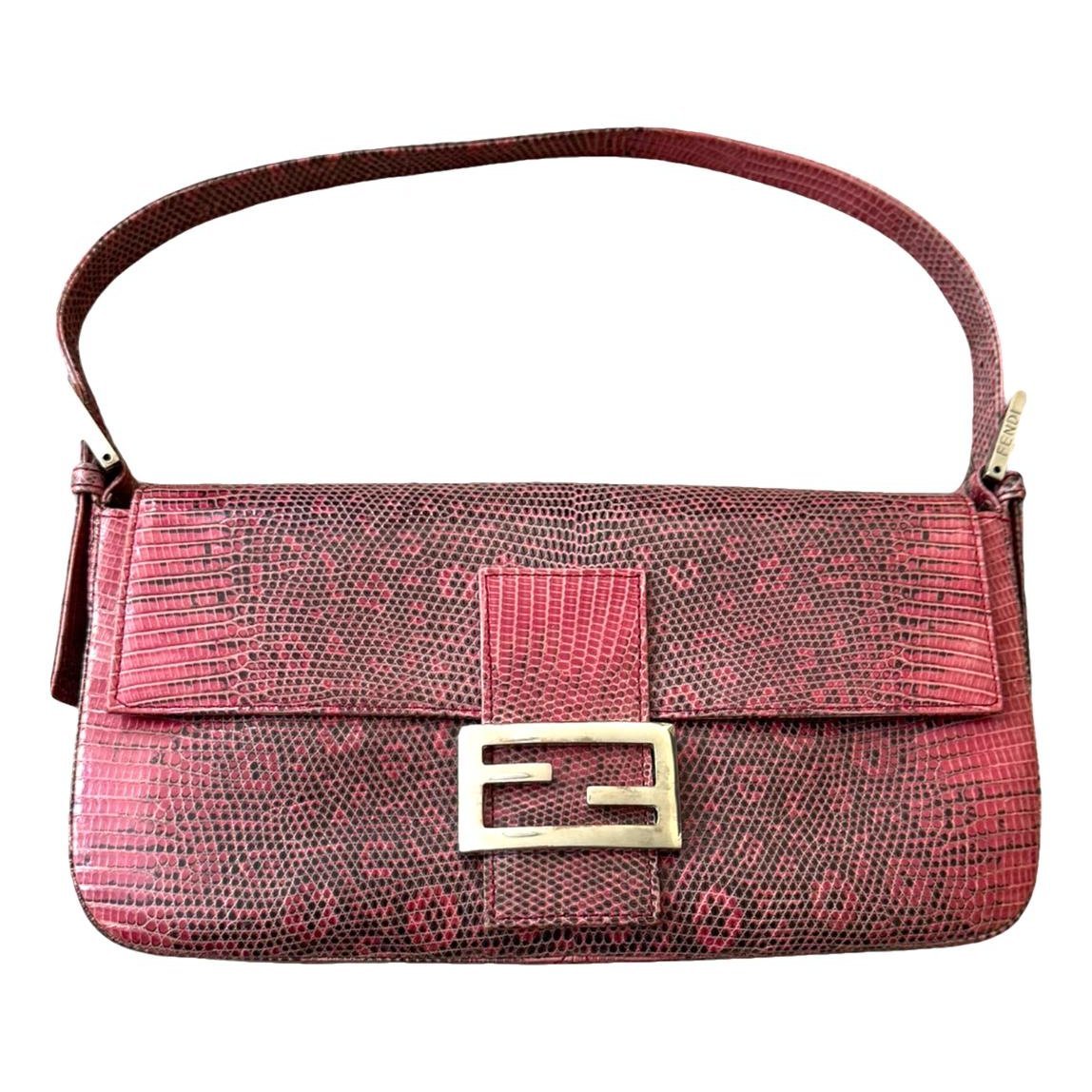 Baguette lizard handbag