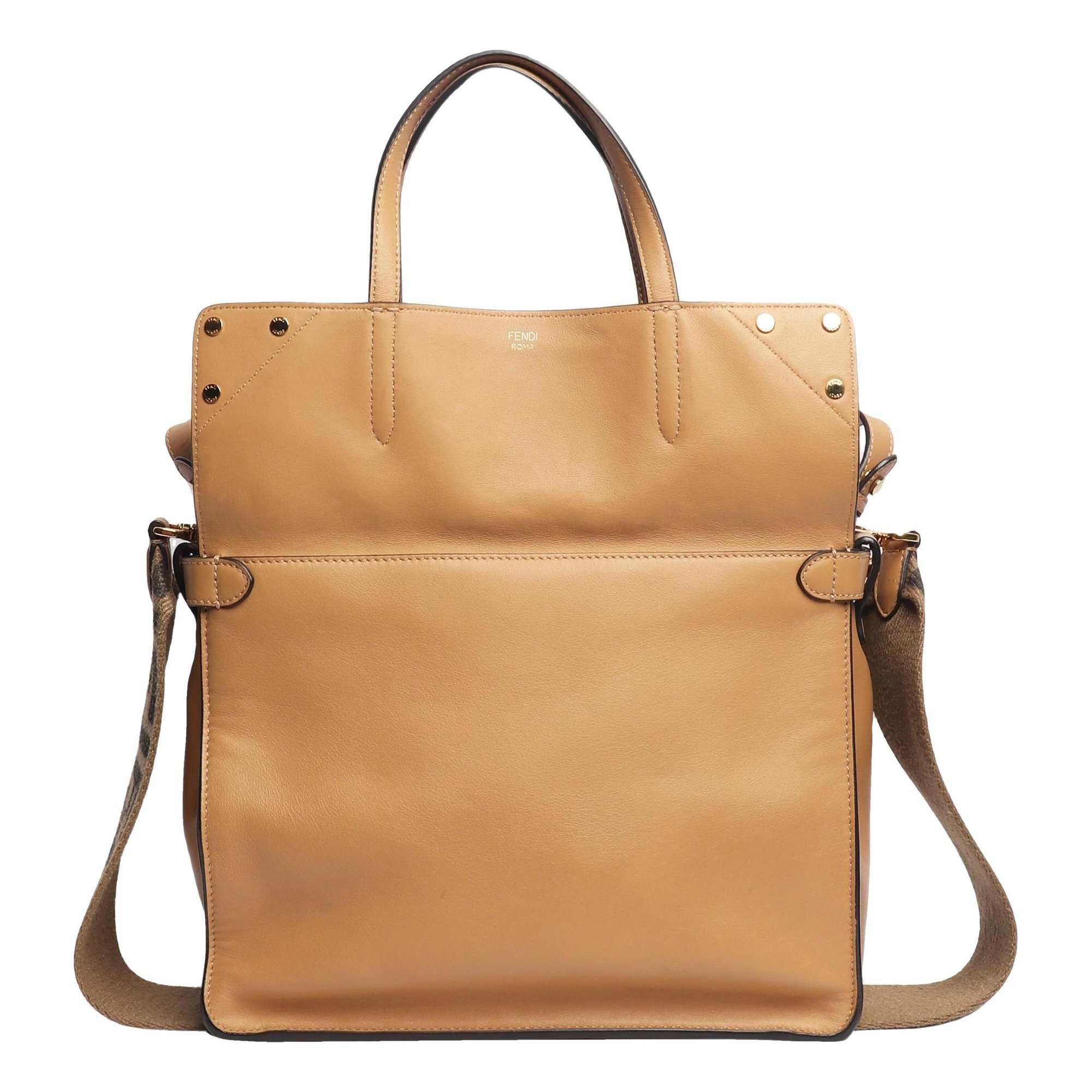 Flip leather tote