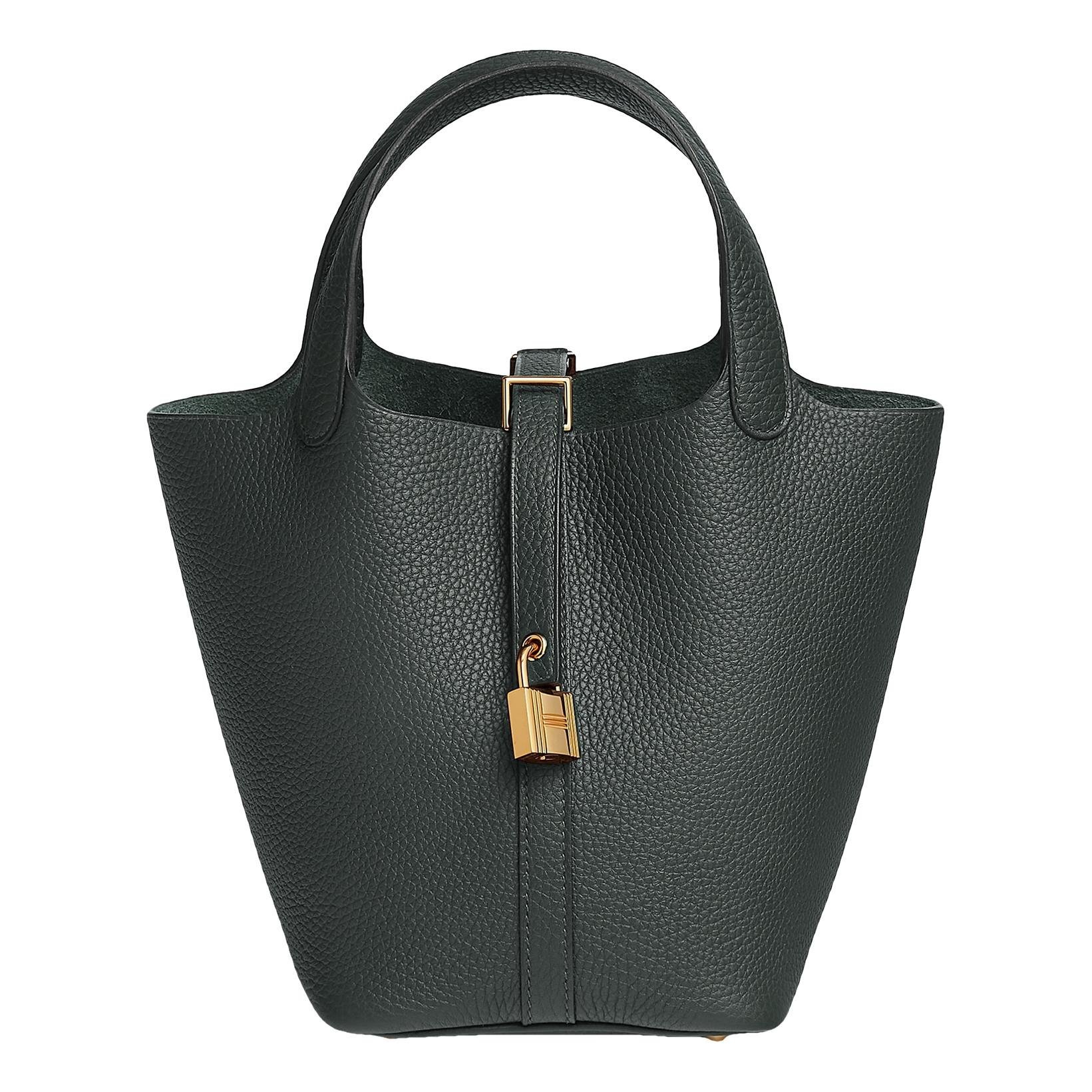 Hermes Picotin 18 Handbag Clemence Leather