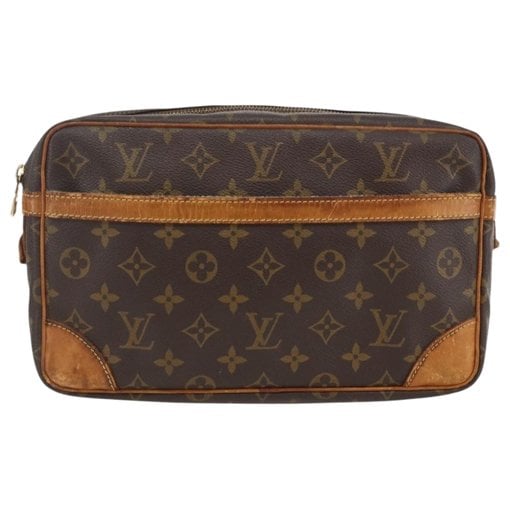 Leather clutch bag