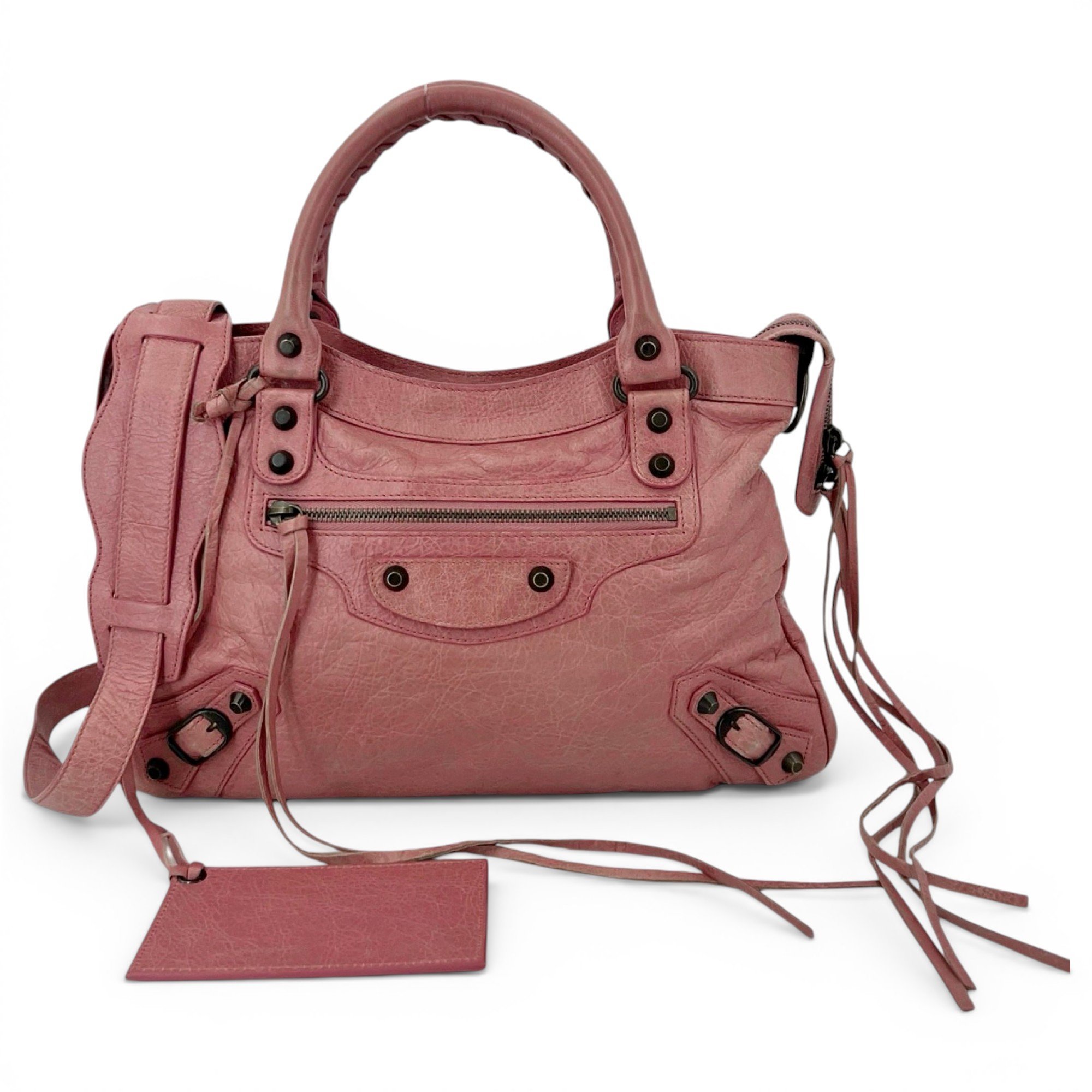 First leather handbag