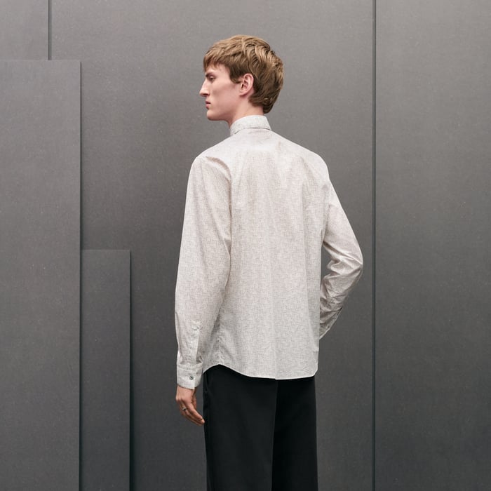Blanc "Quadrigalop" Straight Cut Shirt With Louis Collar
