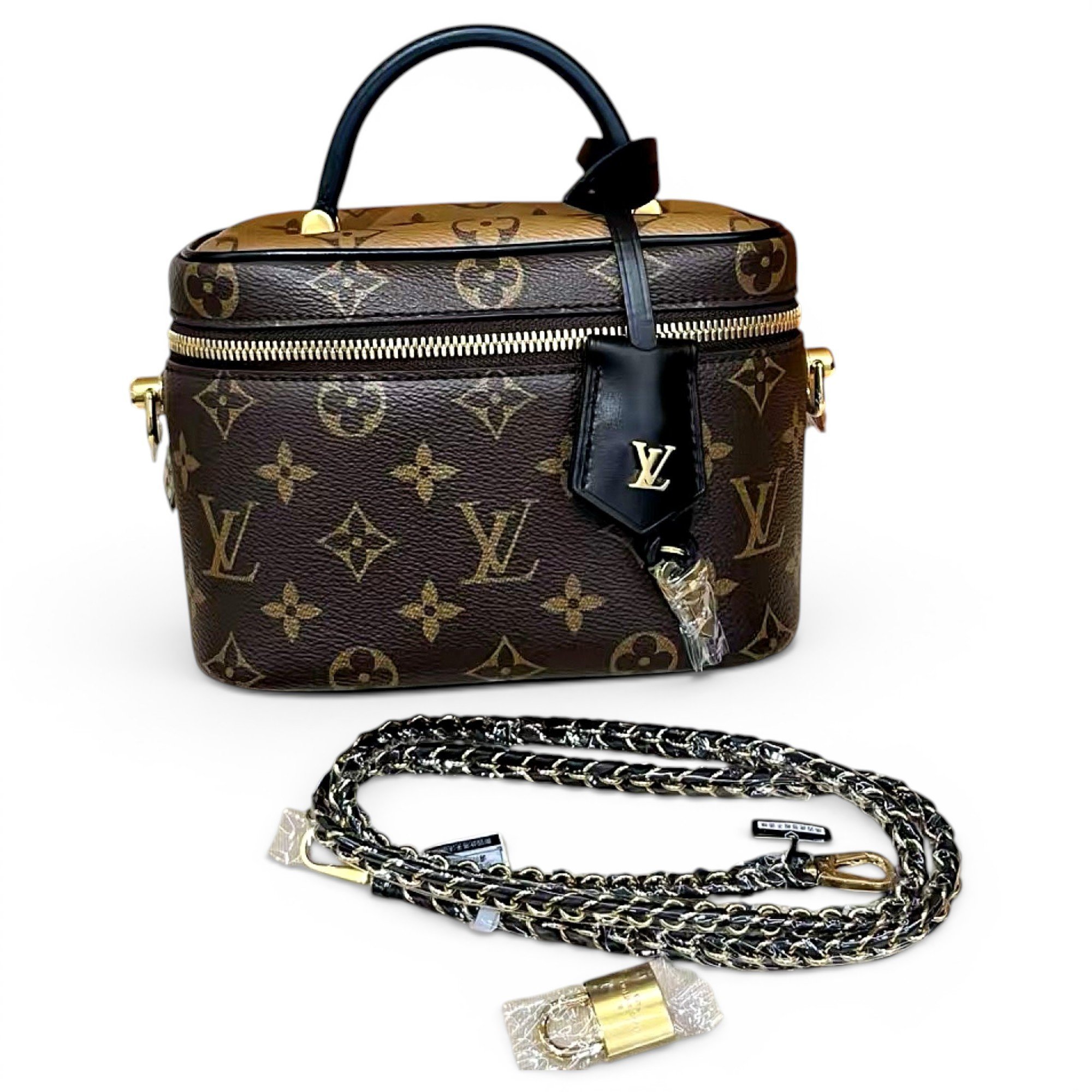 Vanity leather handbag