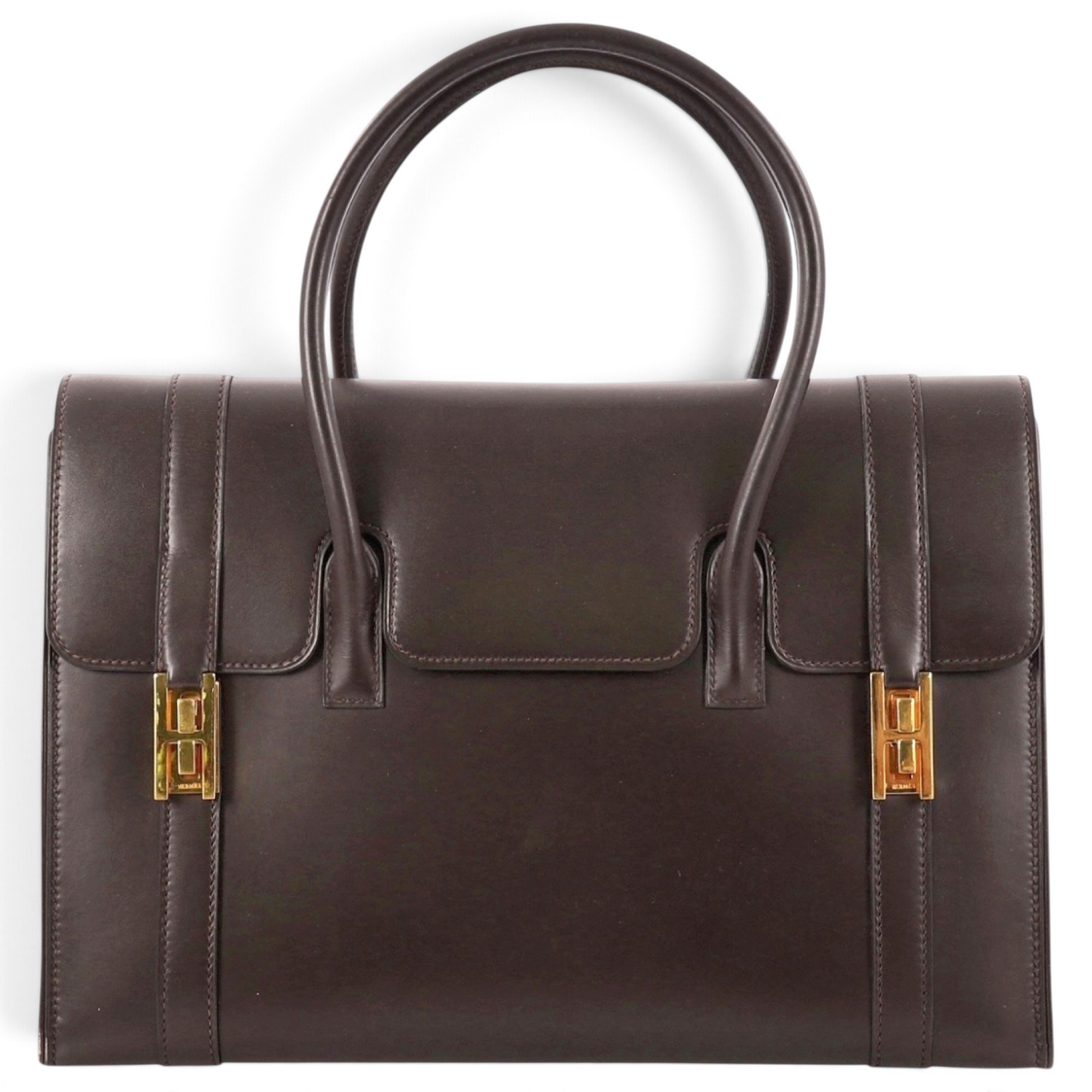 Drag leather handbag
