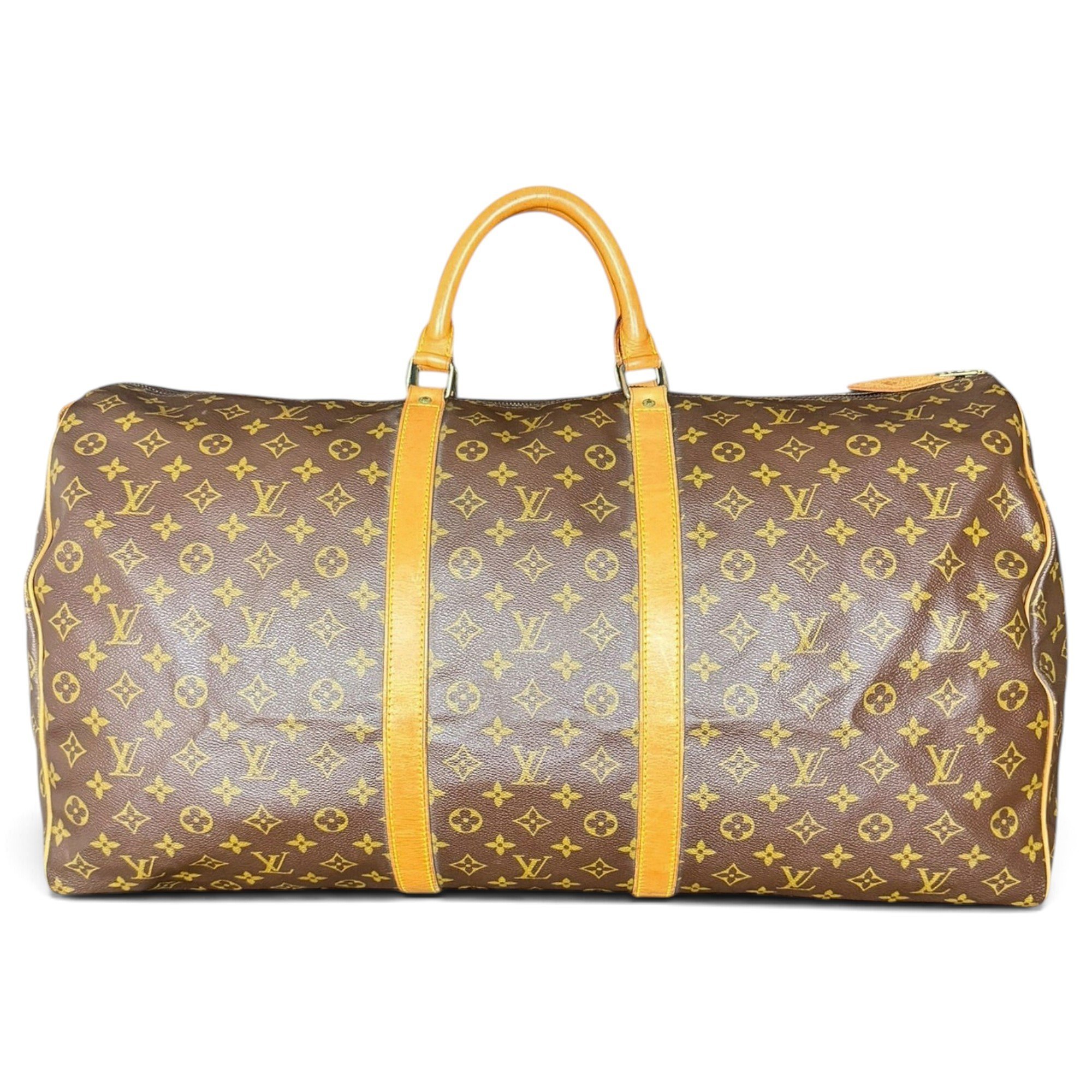 Keepall leather travel bag