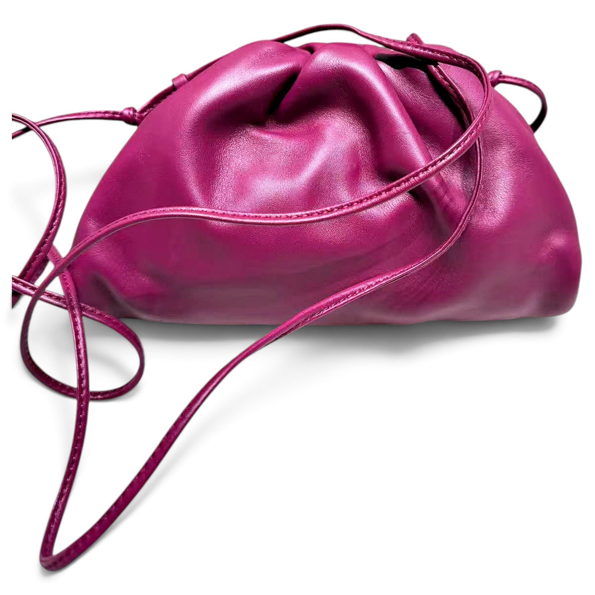 Pouch leather handbag