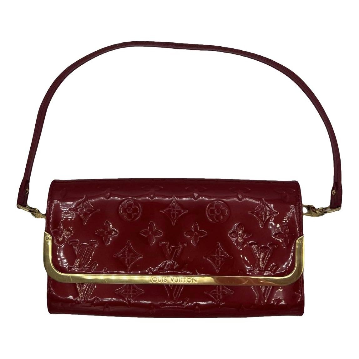 Ana patent leather clutch bag