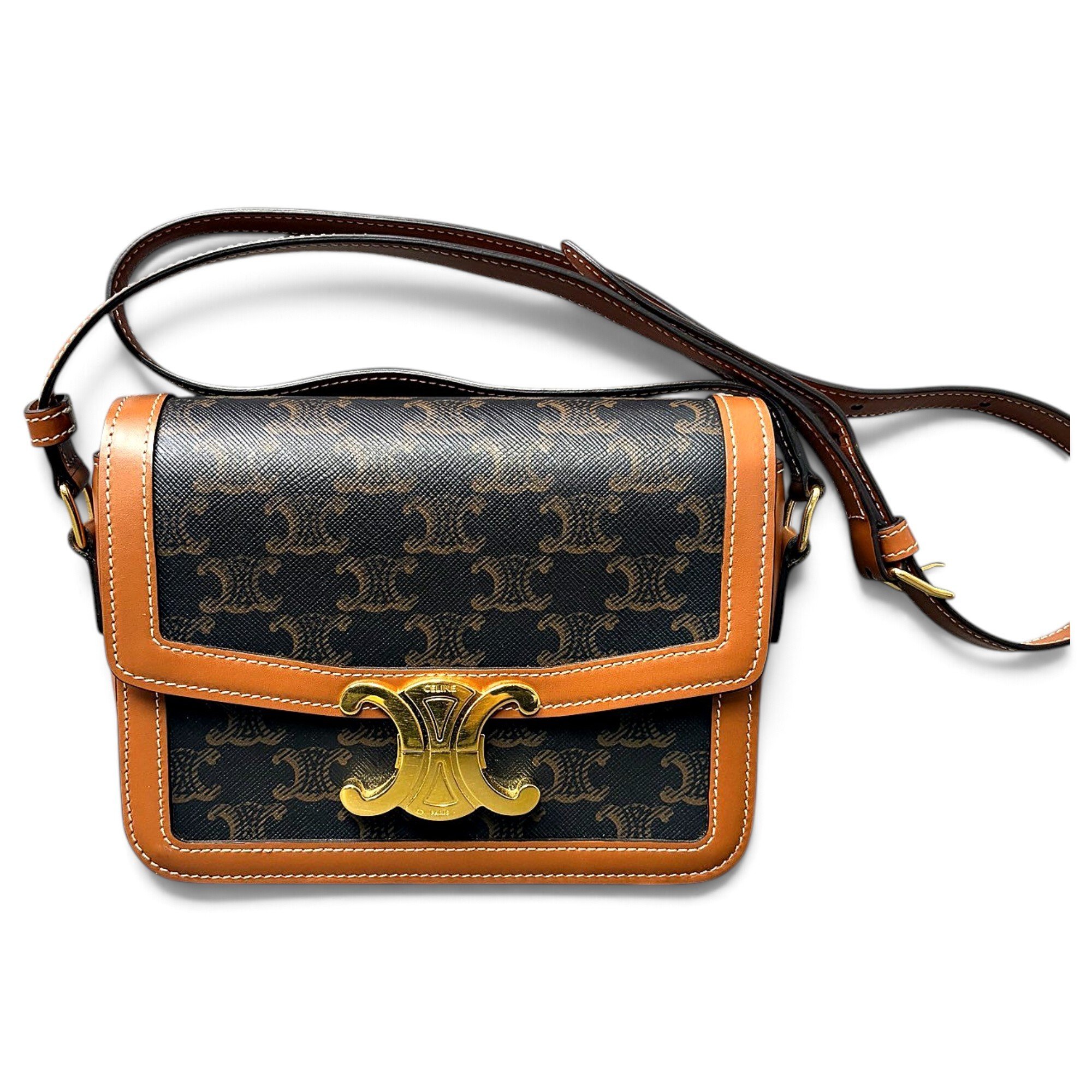 Triomphe leather handbag