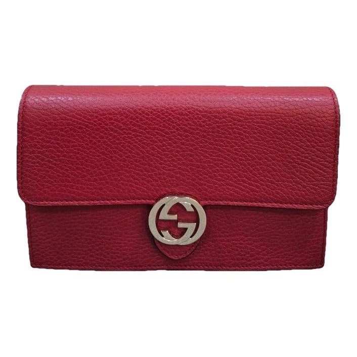 Interlocking leather handbag