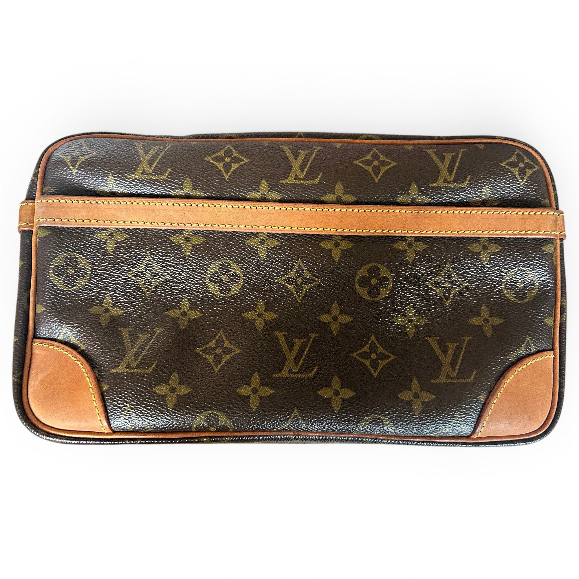 Leather clutch bag