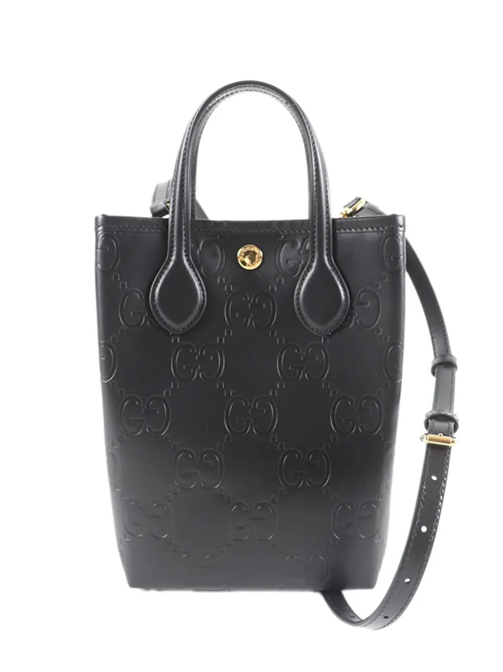 2000-2015 Super Mini GG Debossed Calfskin satchel