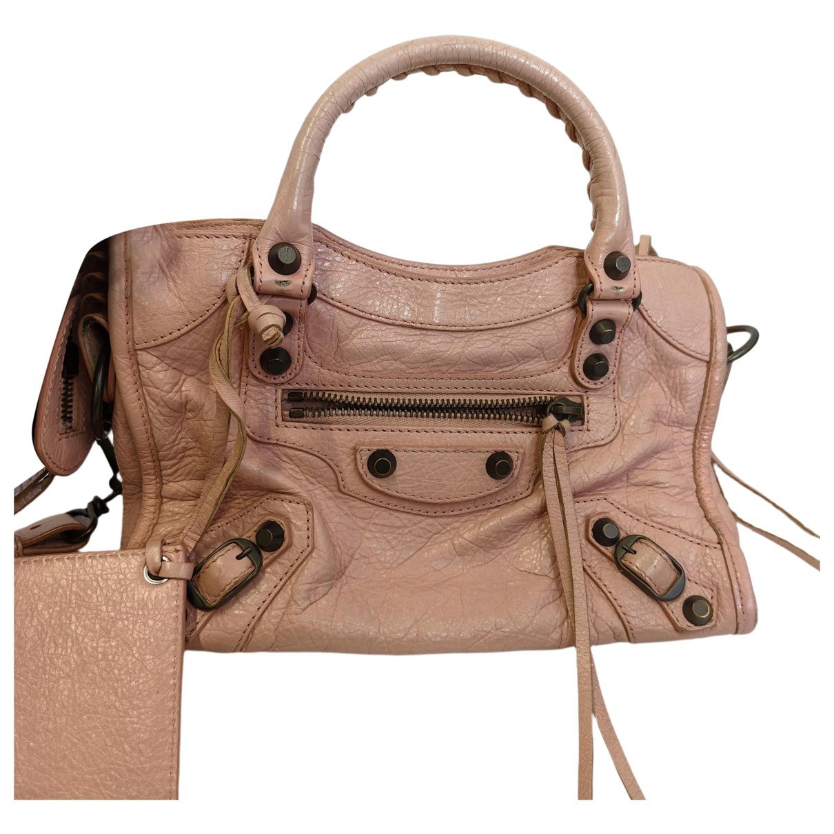 Classic Metalic leather handbag