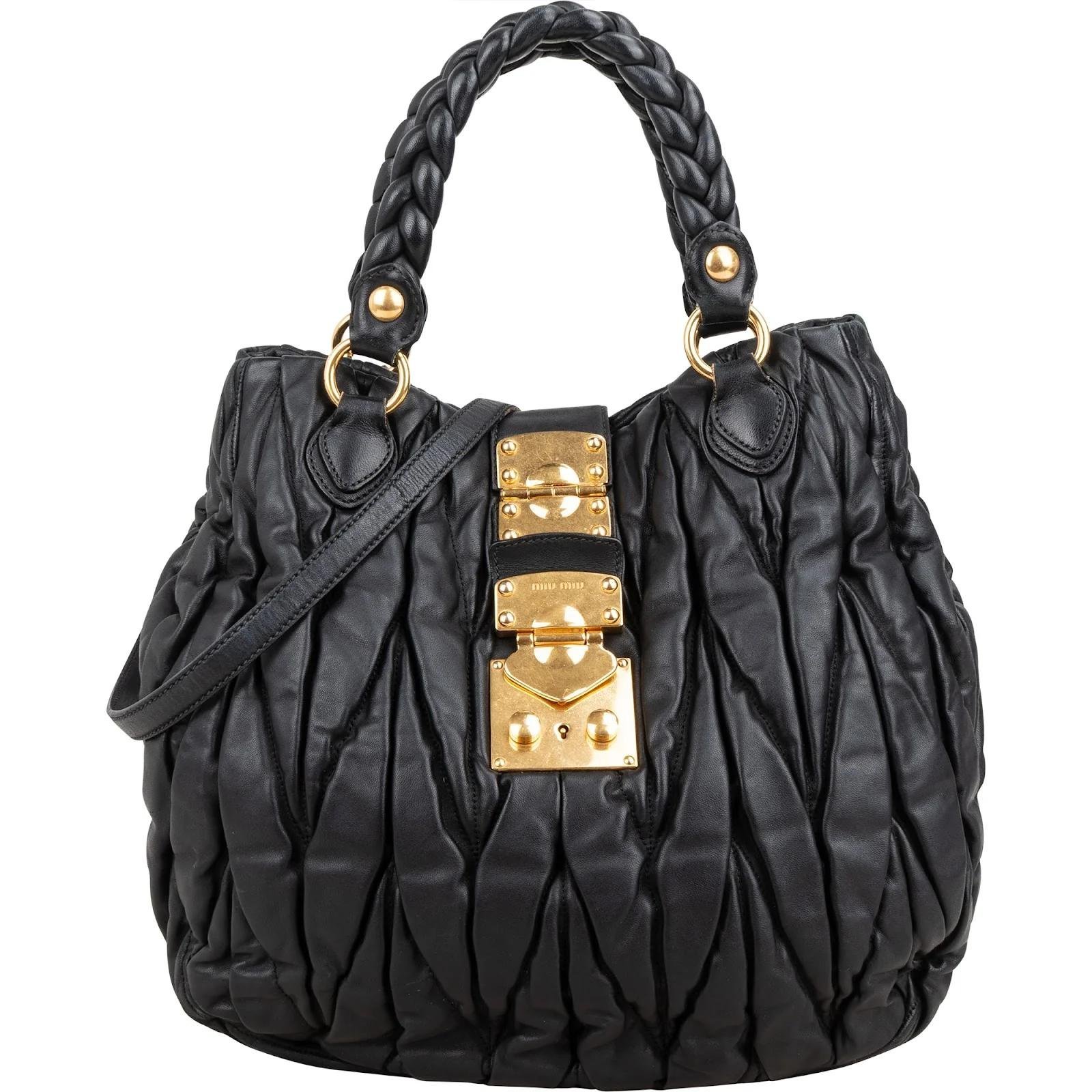 Coffer leather handbag