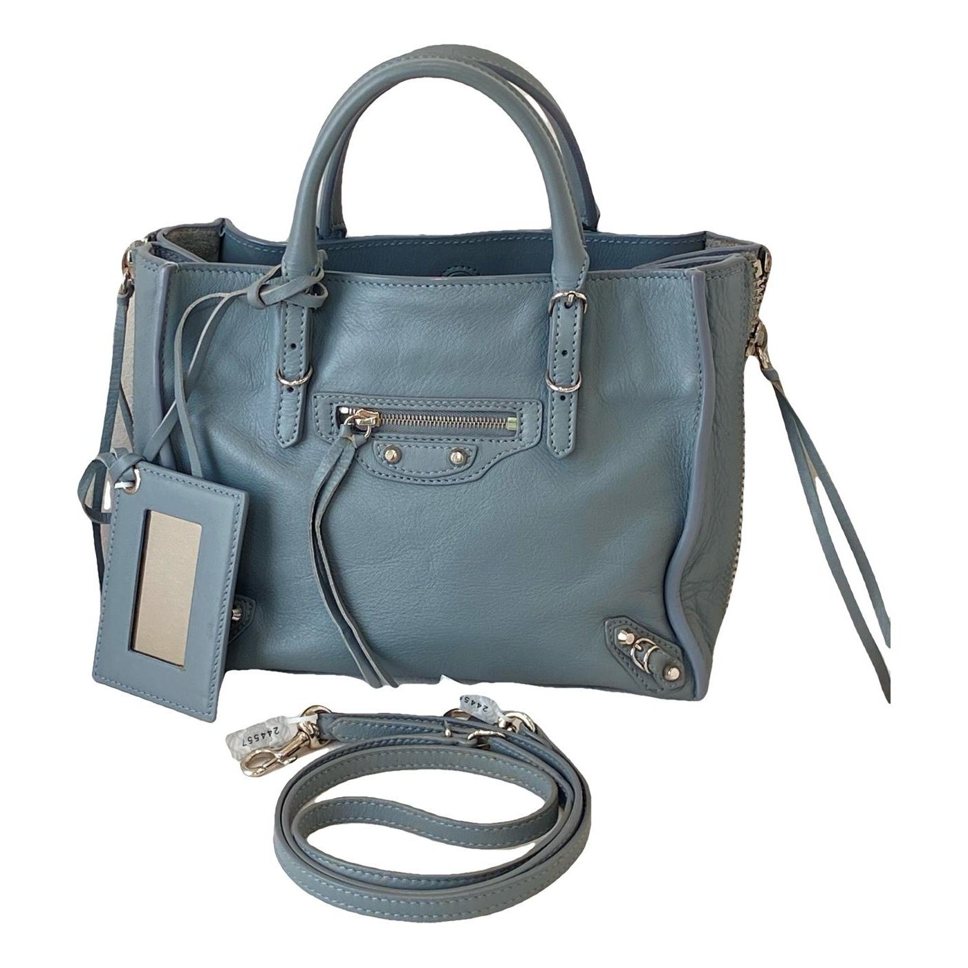 Papier leather handbag