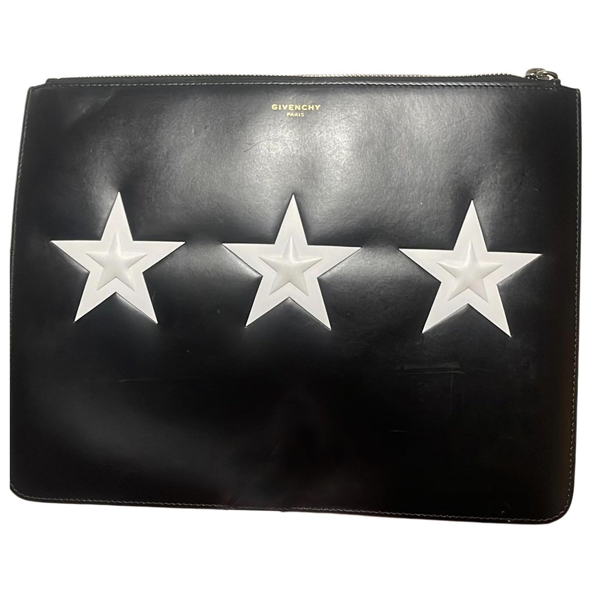 Leather clutch bag