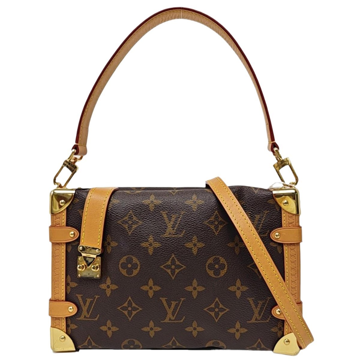 Side Trunk leather crossbody bag